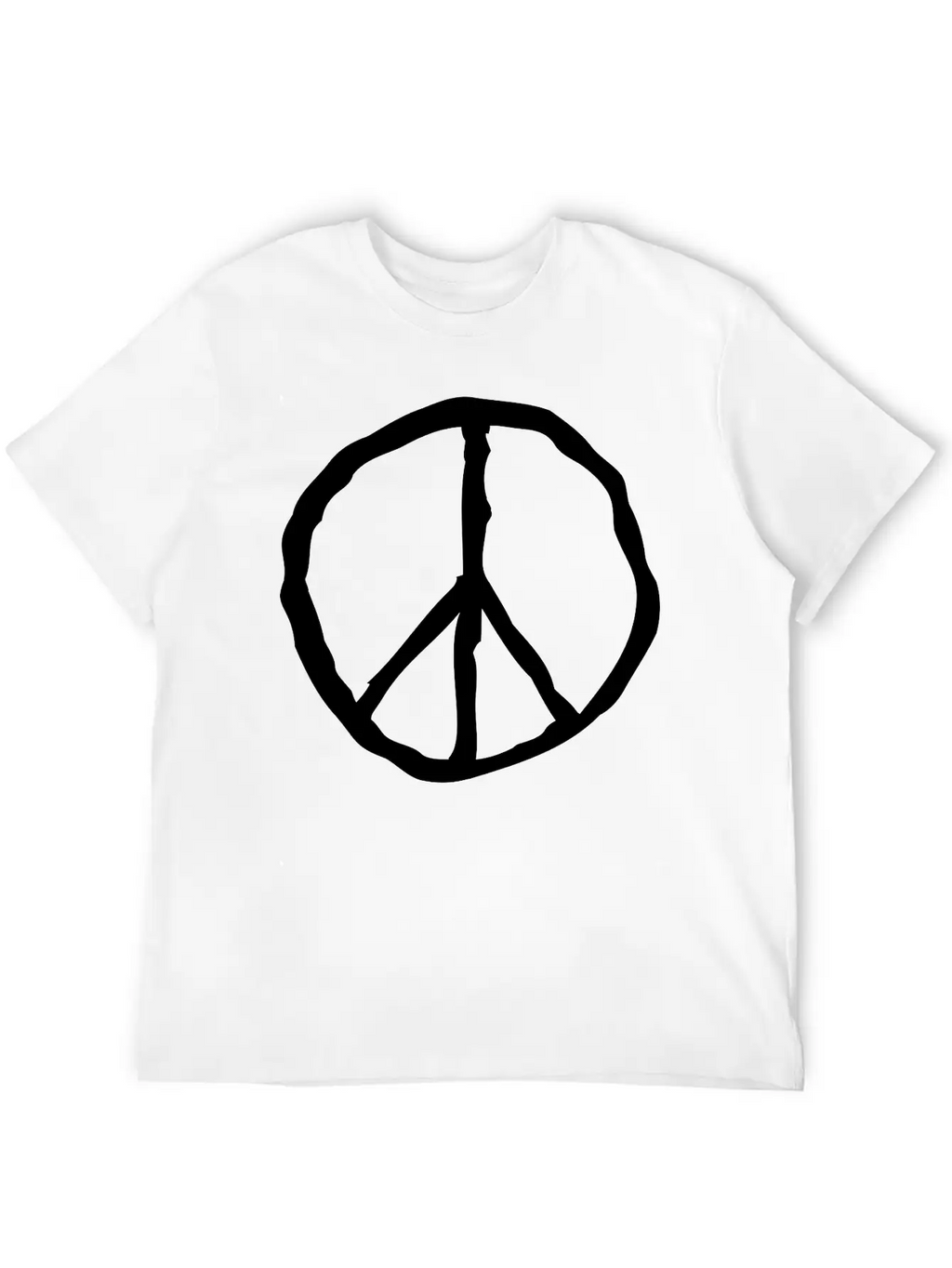 Peace Peace Sign Unisex Short Sleeve Soft Cotton T-Shirt – Casual Everyday Wear