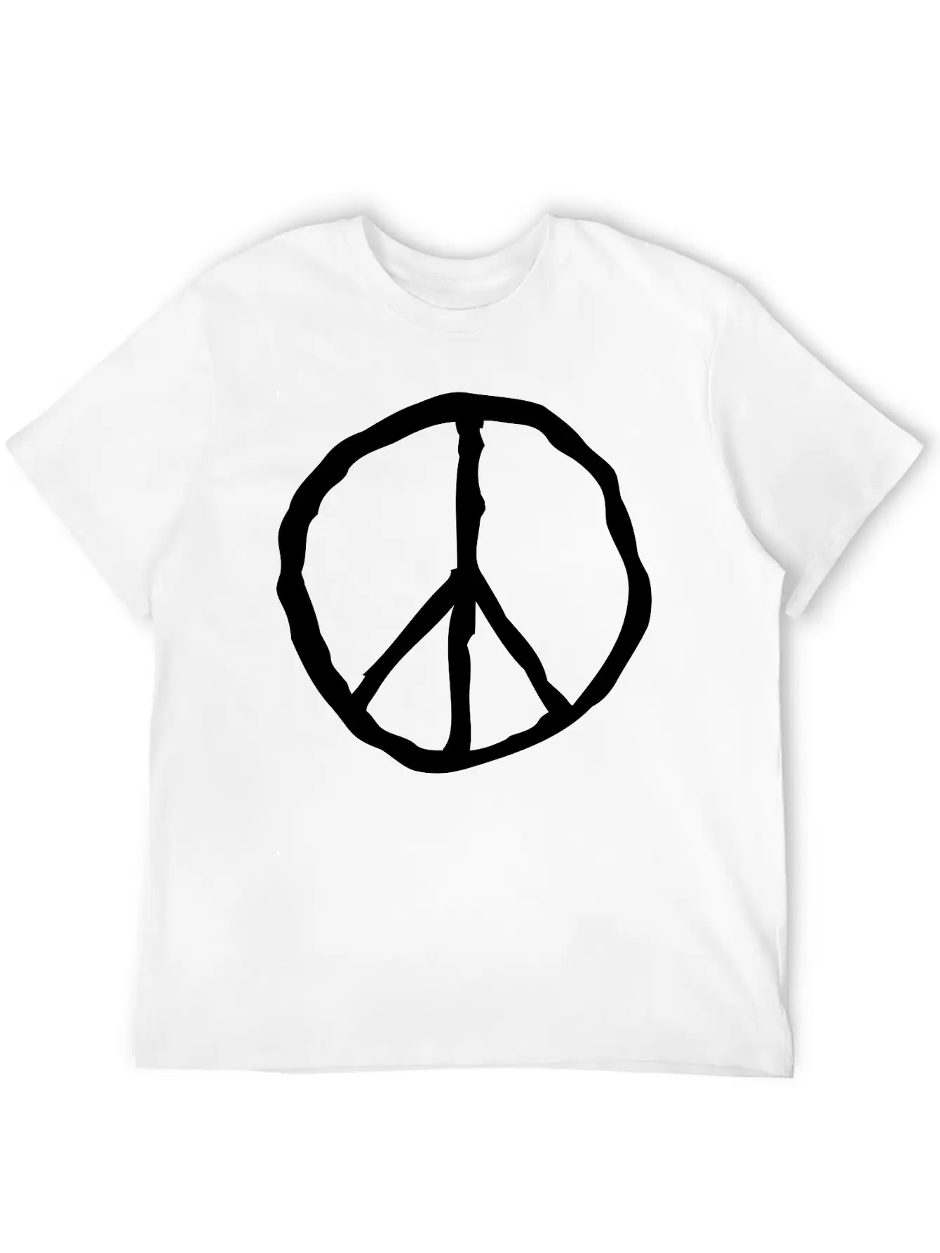 Peace Peace Sign Unisex Short Sleeve Soft Cotton T-Shirt – Casual Everyday Wear