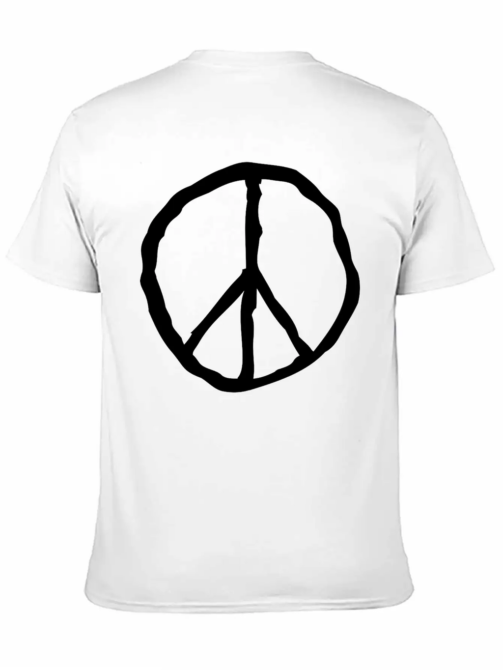 Peace Peace Sign Unisex Short Sleeve Soft Cotton T-Shirt – Casual Everyday Wear