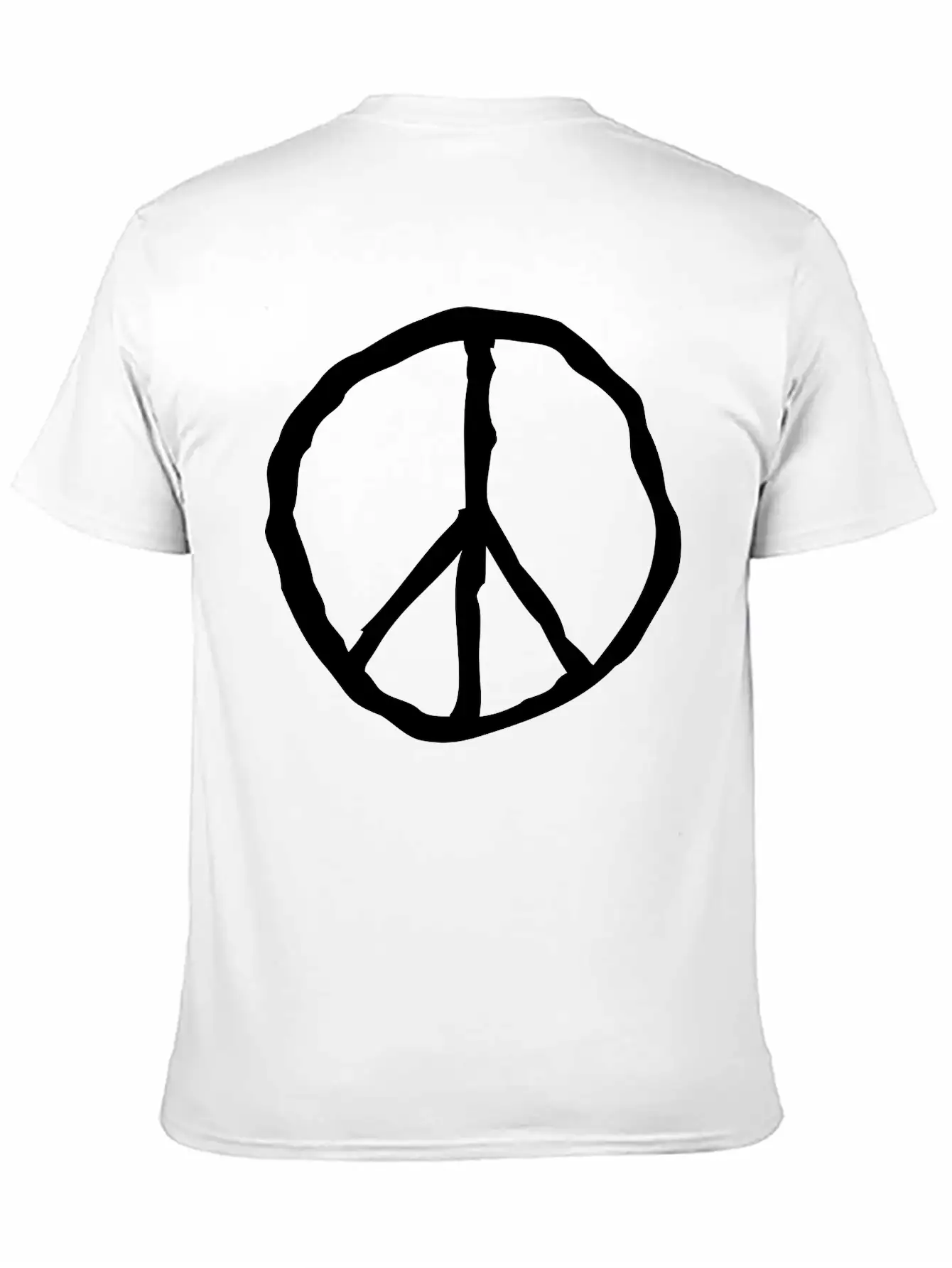 Peace Peace Sign Unisex Short Sleeve Soft Cotton T-Shirt – Casual Everyday Wear