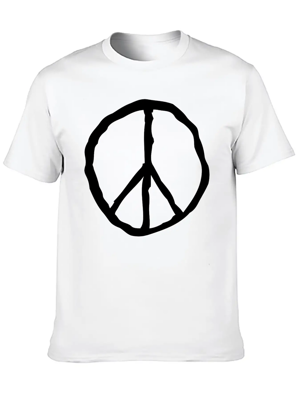Peace Peace Sign Unisex Short Sleeve Soft Cotton T-Shirt – Casual Everyday Wear
