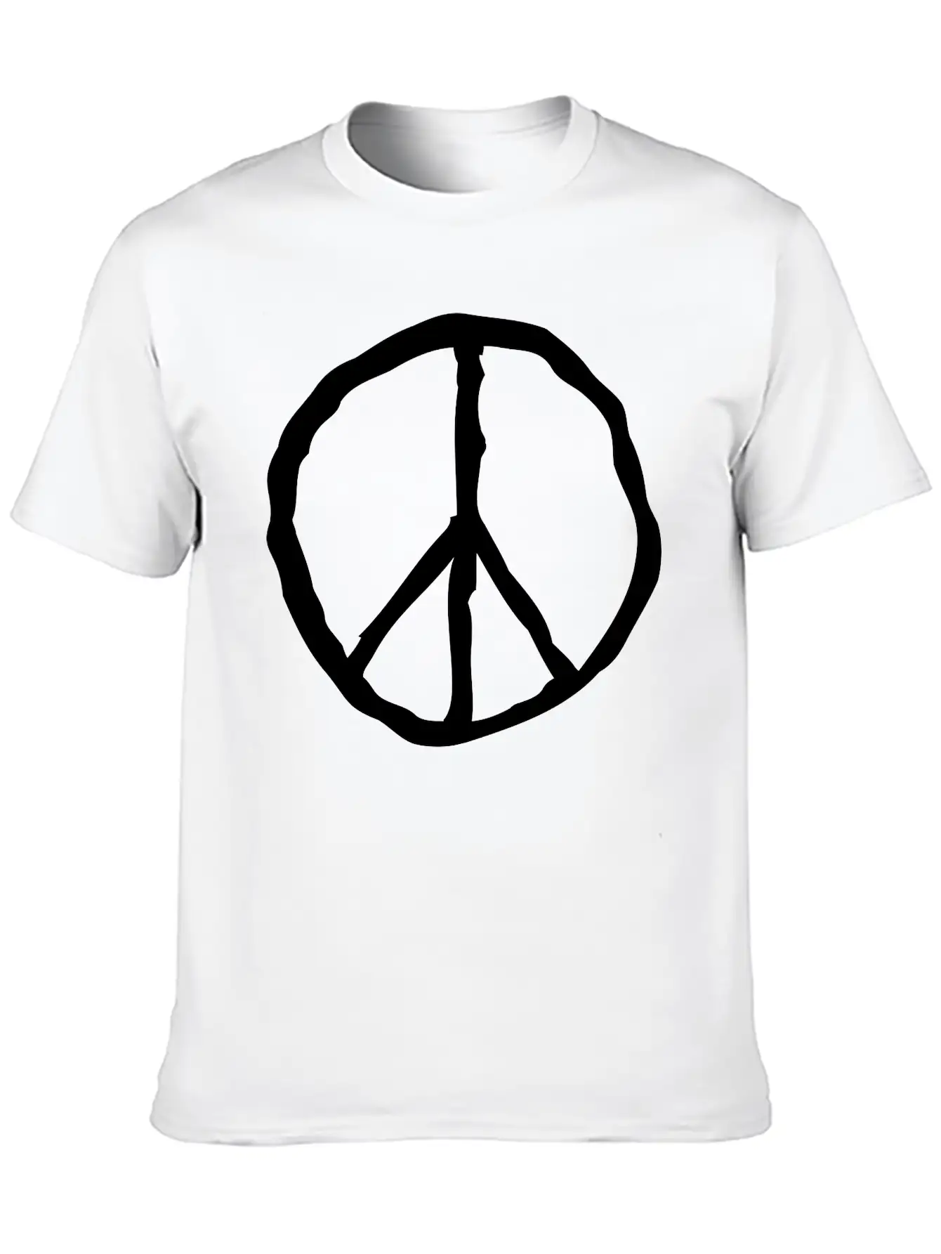 Peace Peace Sign Unisex Short Sleeve Soft Cotton T-Shirt – Casual Everyday Wear