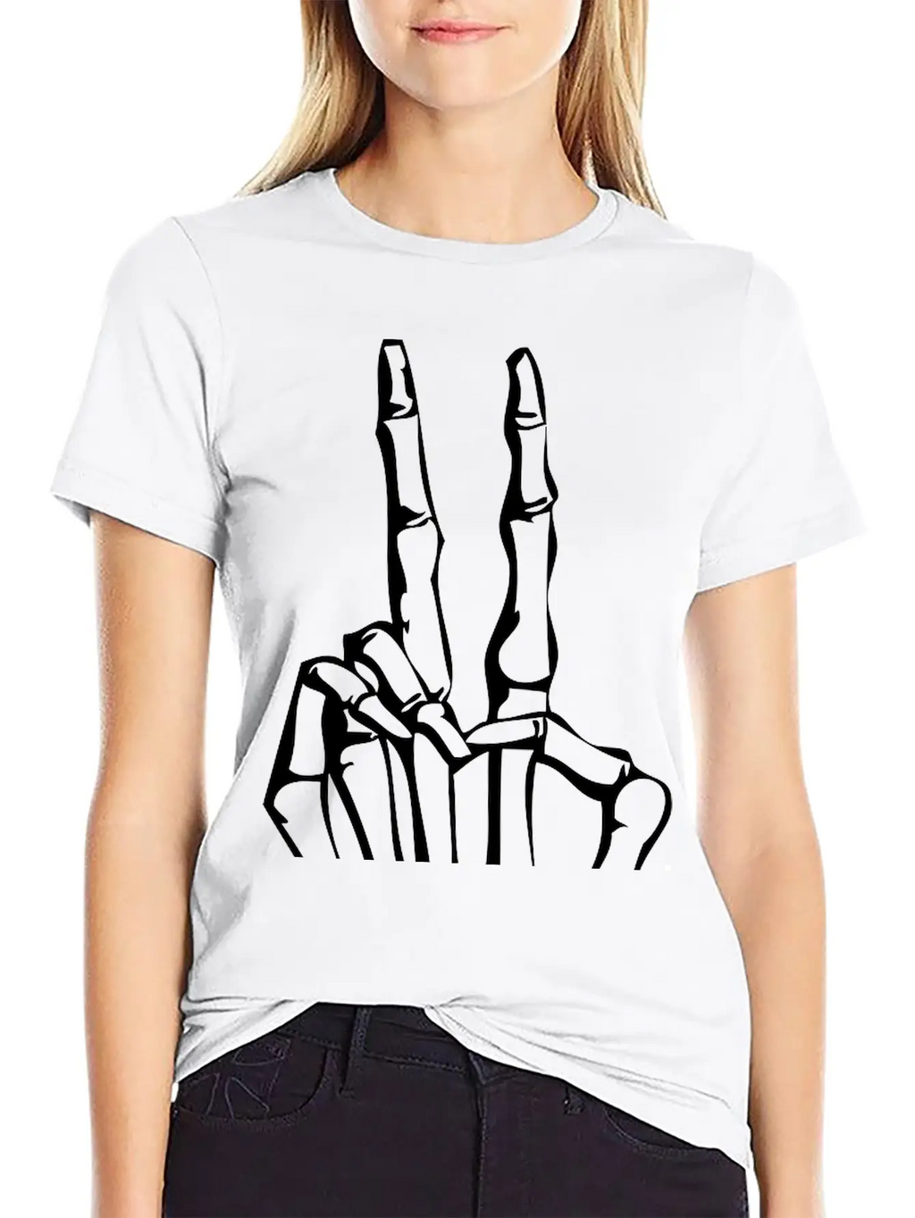 Peace Skull Breathable Graphic T-Shirt – Perfect For Casual Days