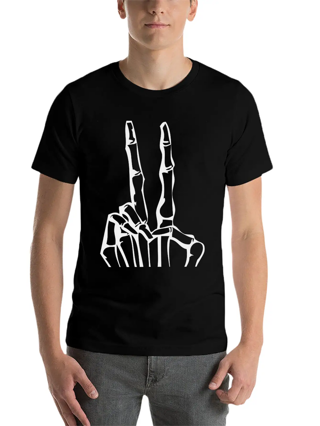 Peace Skull Breathable Graphic T-Shirt – Perfect For Casual Days