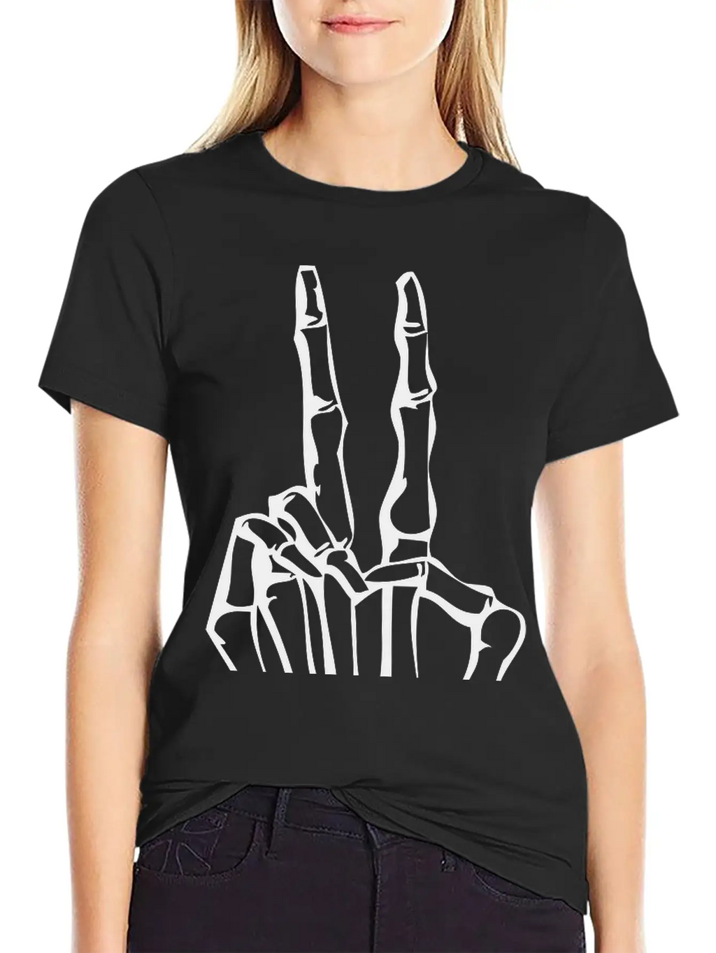 Peace Skull Breathable Graphic T-Shirt – Perfect For Casual Days