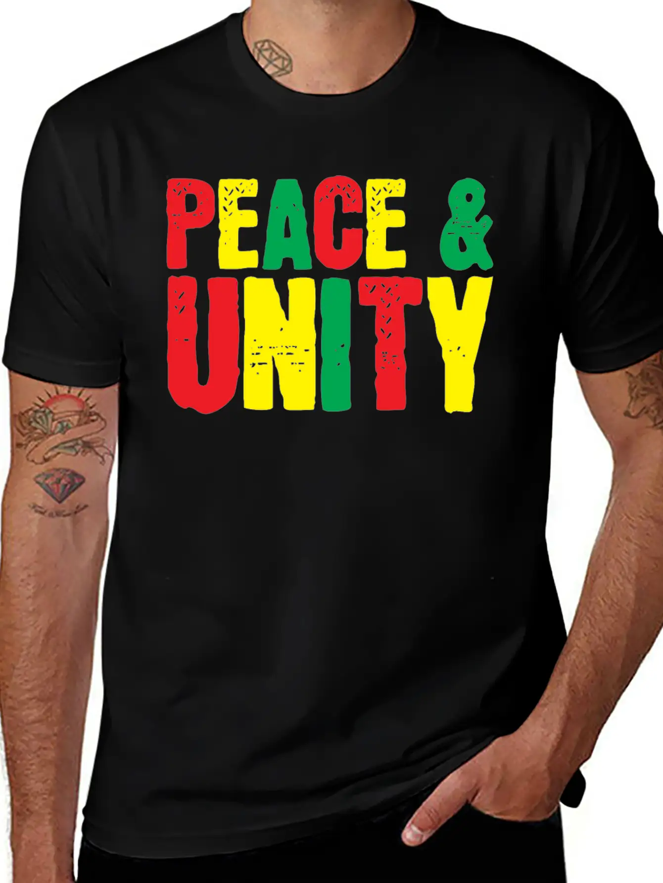 Peace Unity Unisex Short Sleeve Soft Cotton T-Shirt – Casual Everyday Wear