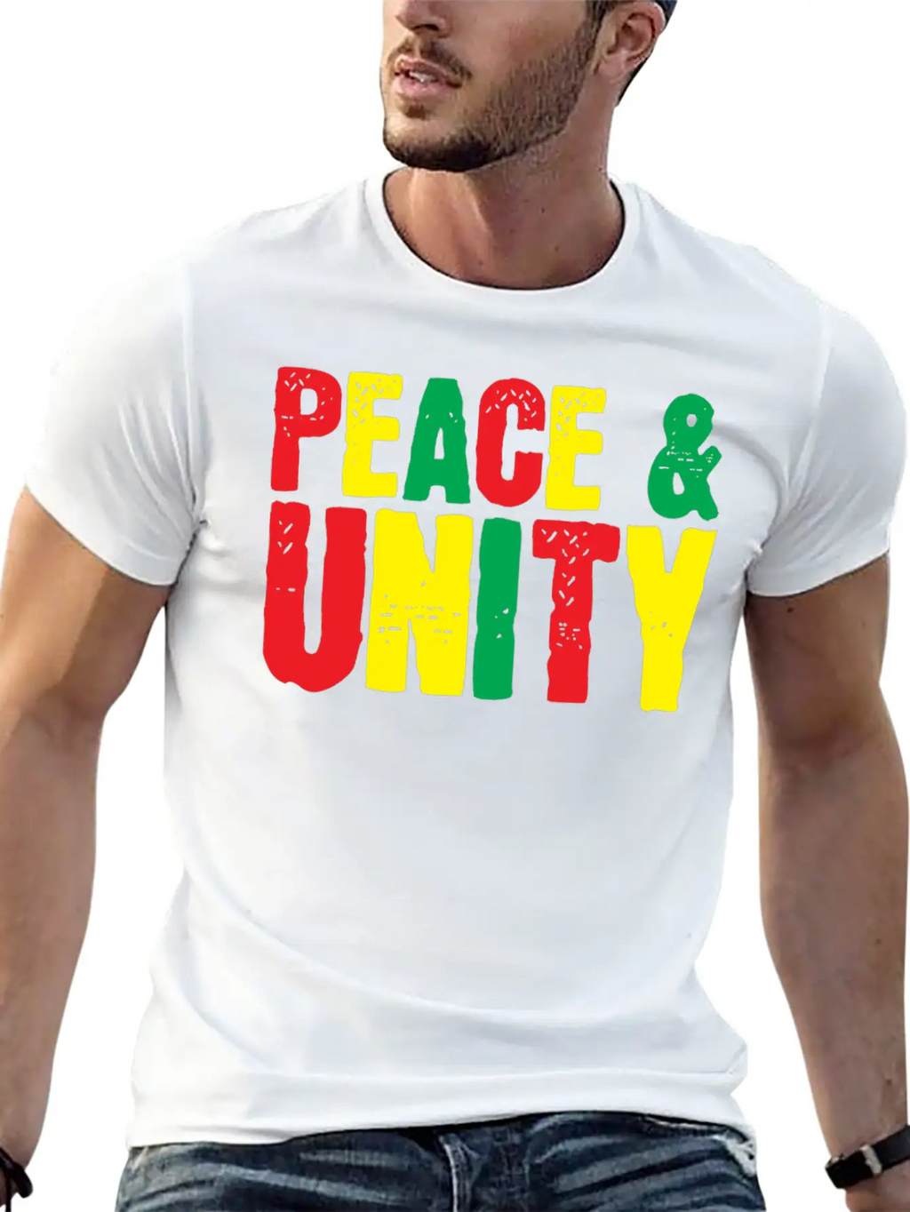 Peace Unity Unisex Short Sleeve Soft Cotton T-Shirt – Casual Everyday Wear