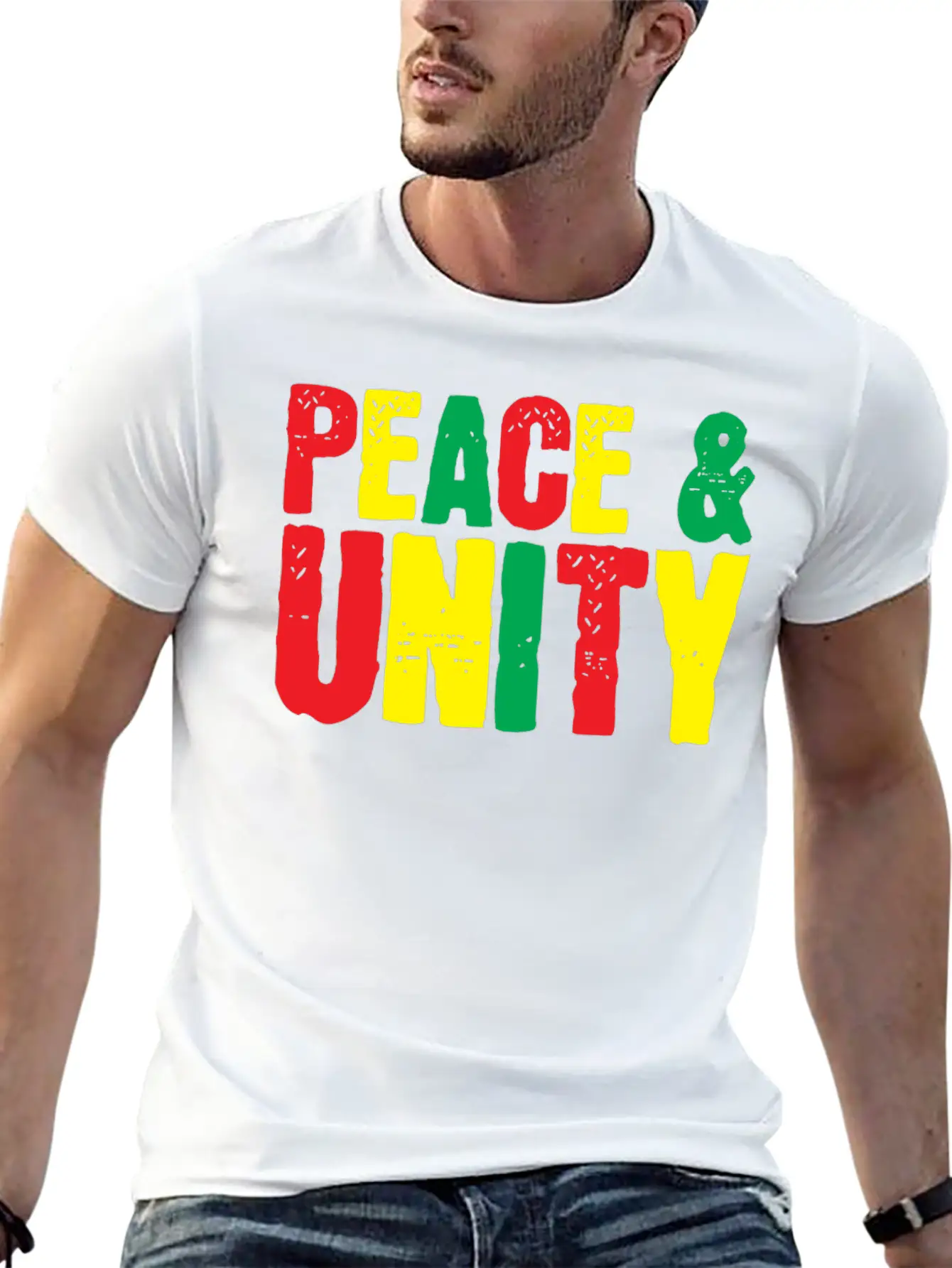Peace Unity Unisex Short Sleeve Soft Cotton T-Shirt – Casual Everyday Wear