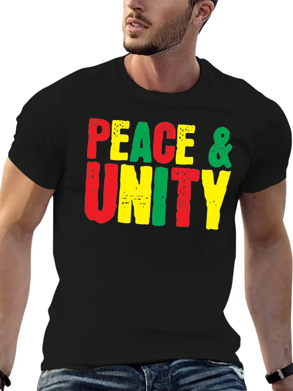 Peace Unity Unisex Short Sleeve Soft Cotton T-Shirt – Casual Everyday Wear