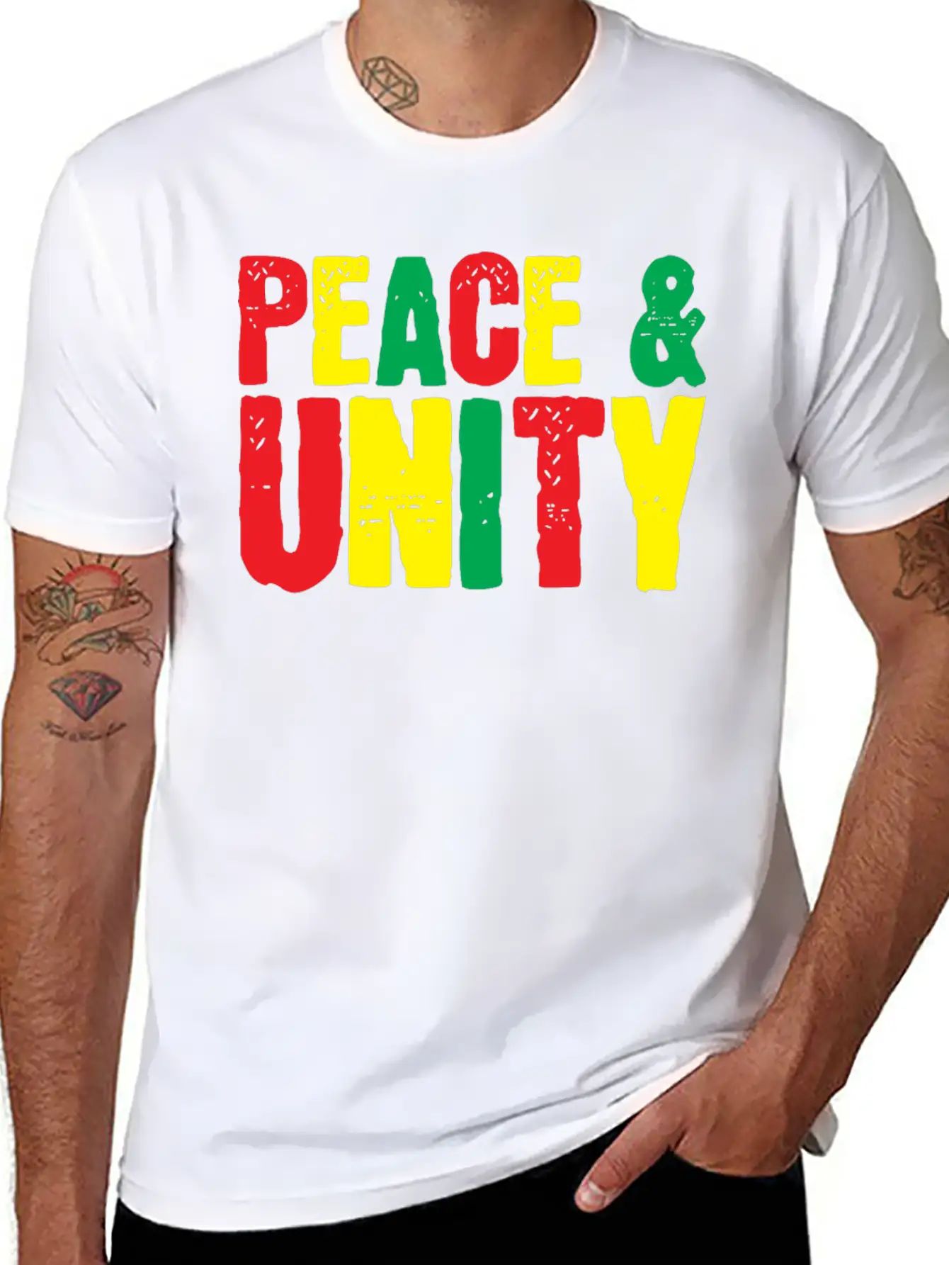 Peace Unity Unisex Short Sleeve Soft Cotton T-Shirt – Casual Everyday Wear