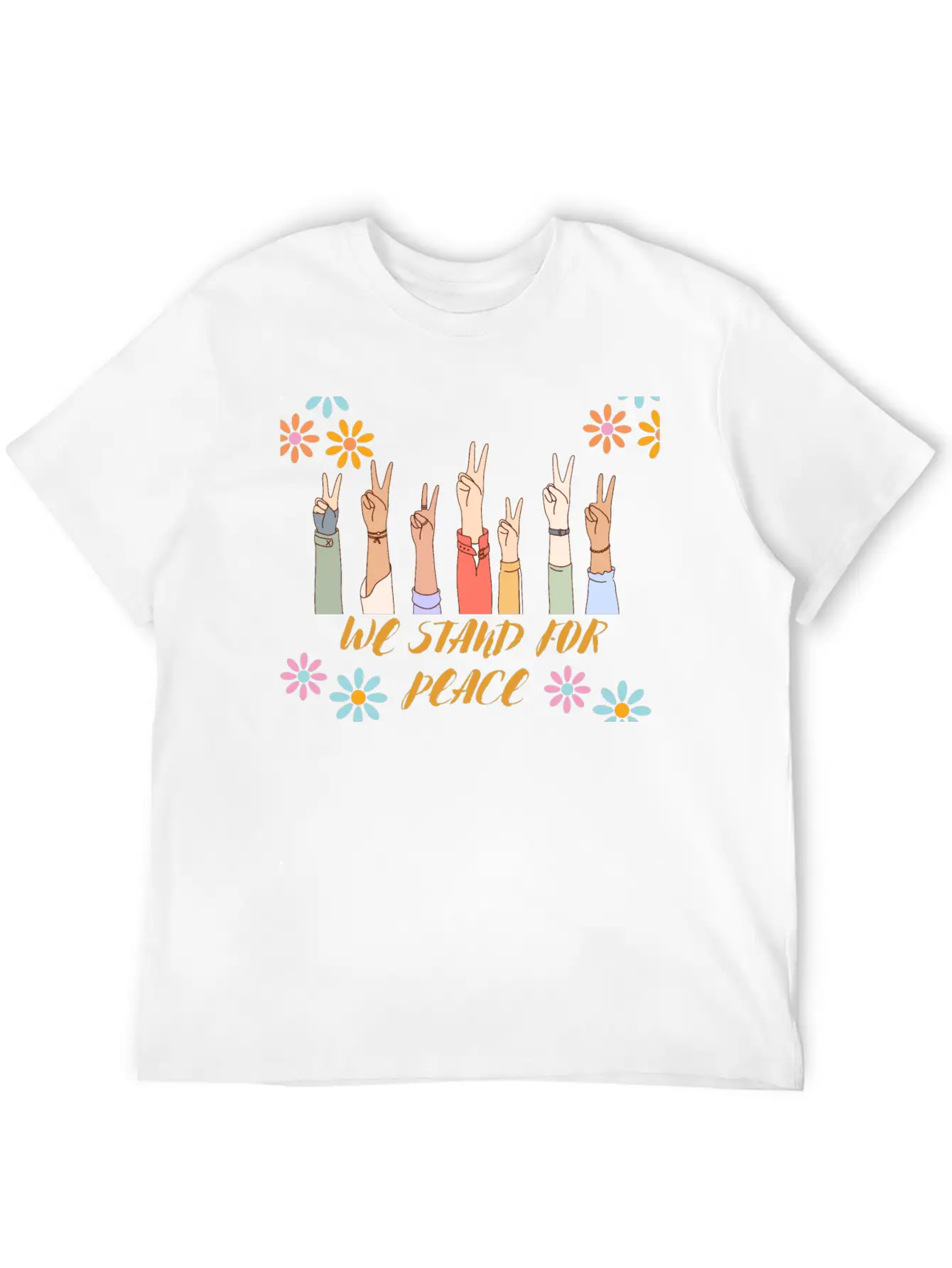Peace - We Stand For Peace Unisex Casual T-Shirt – Clean Design For Daily Comfort