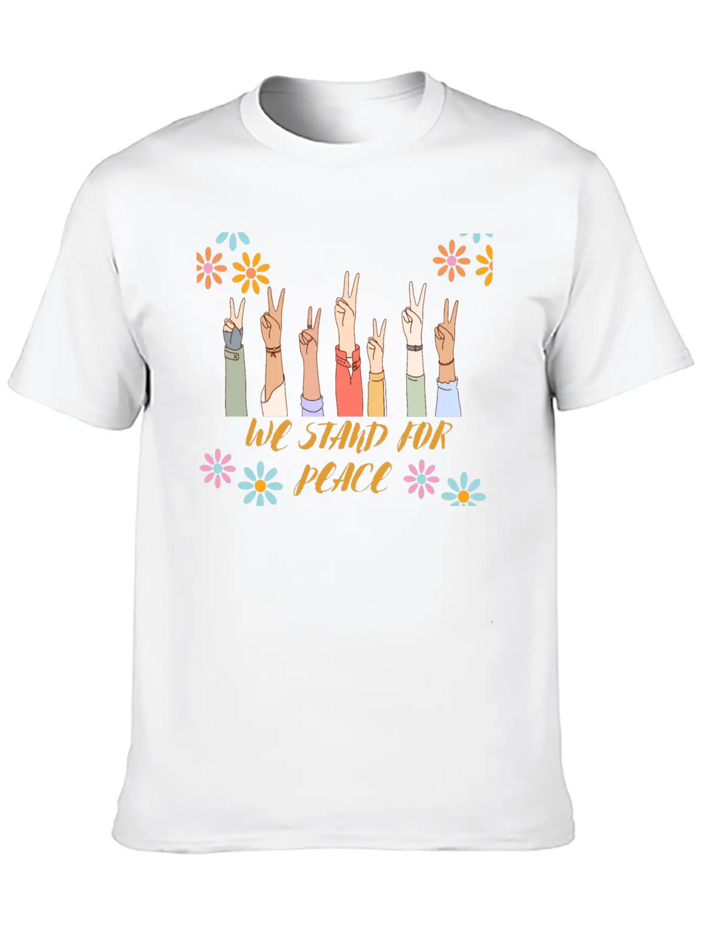 Peace - We Stand For Peace Unisex Casual T-Shirt – Clean Design For Daily Comfort
