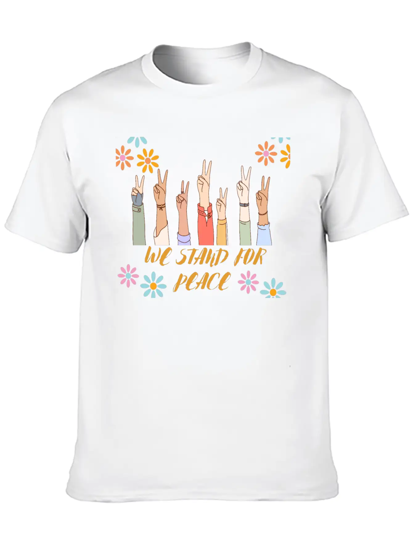 Peace - We Stand For Peace Unisex Casual T-Shirt – Clean Design For Daily Comfort
