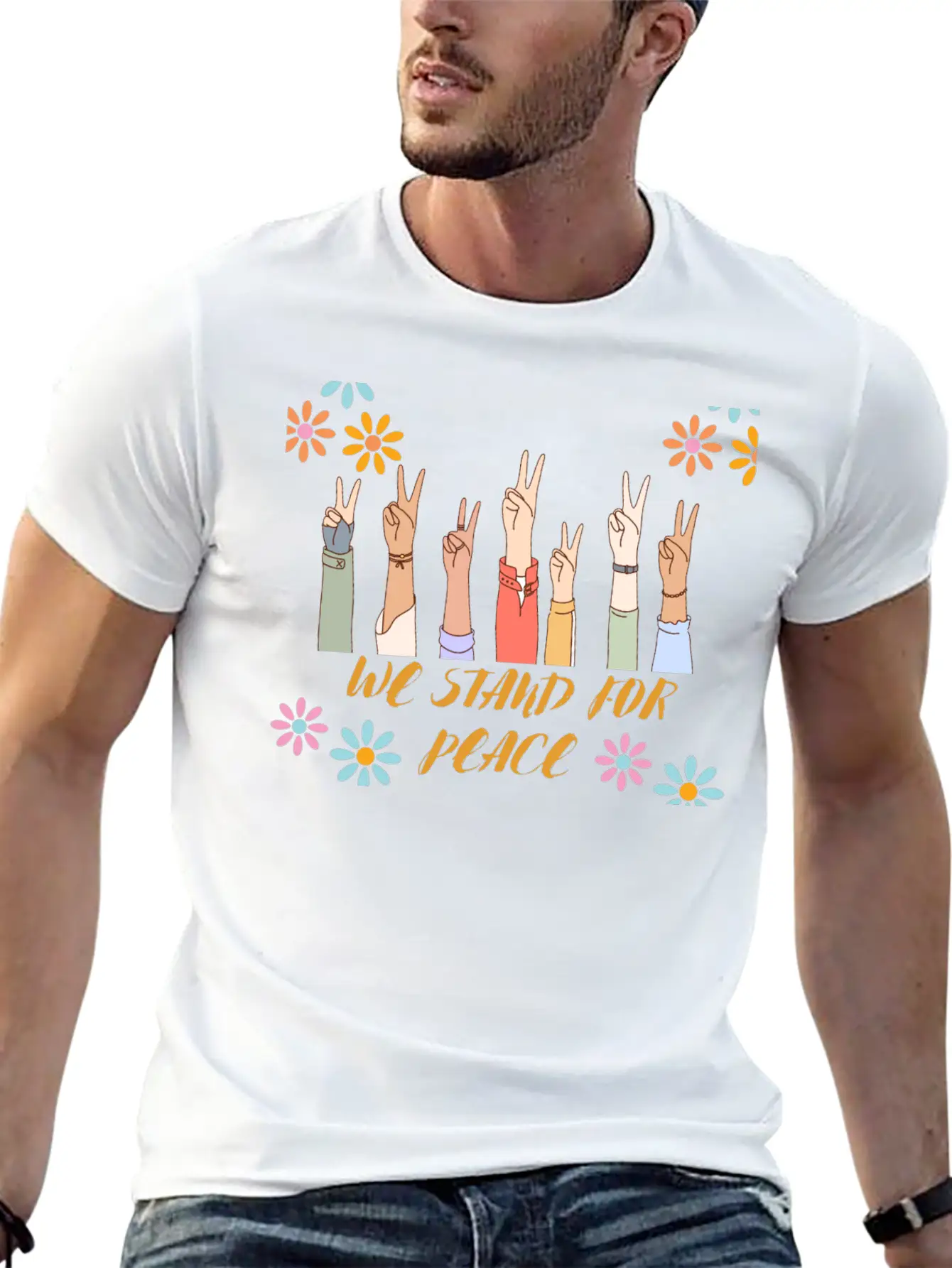 Peace - We Stand For Peace Unisex Casual T-Shirt – Clean Design For Daily Comfort