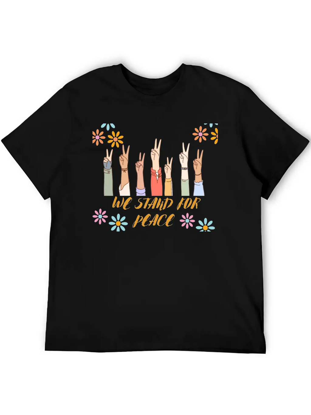 Peace - We Stand For Peace Unisex Casual T-Shirt – Clean Design For Daily Comfort