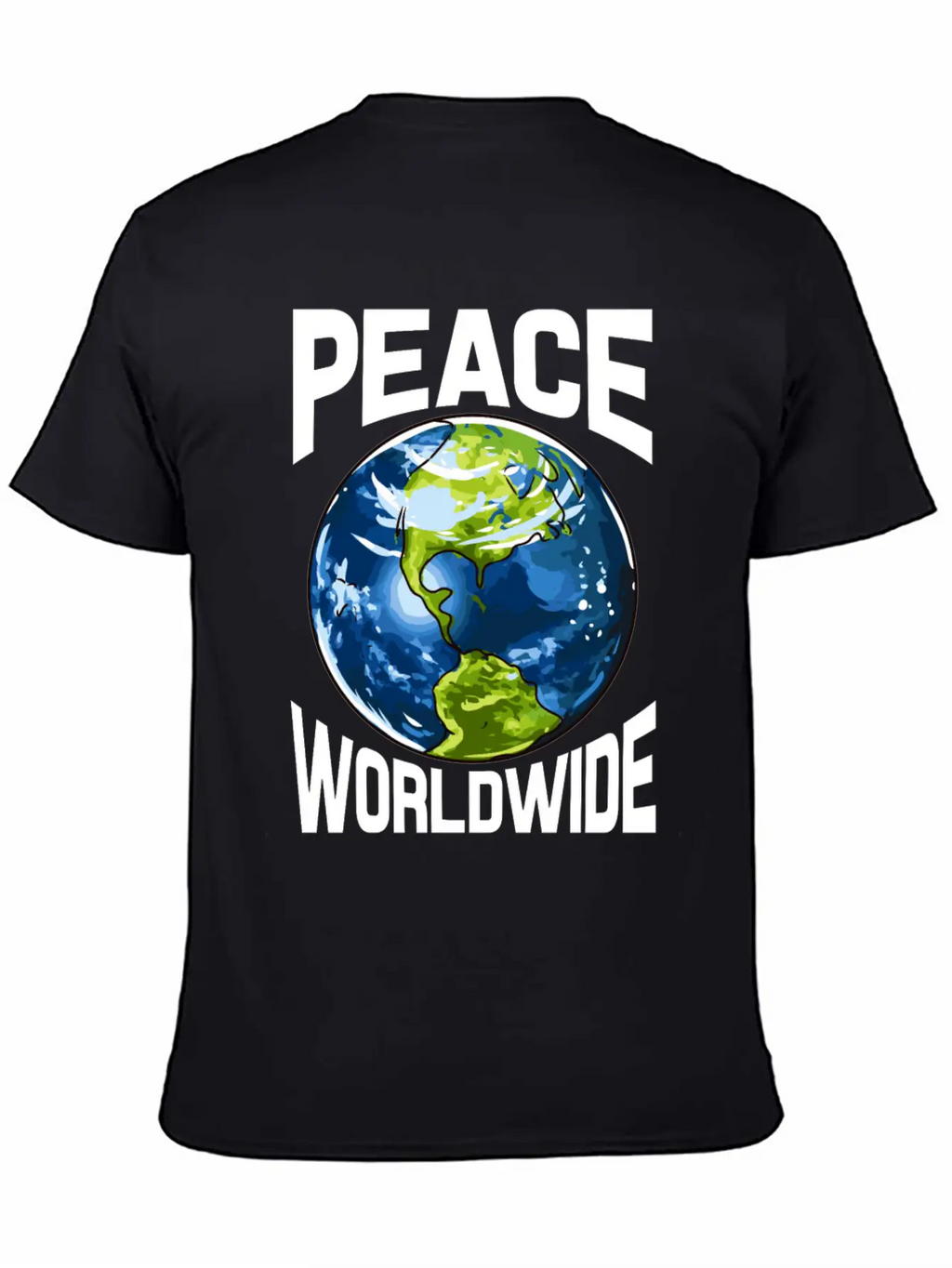 Peace Worldwide Mother Earth Pacifist Hipster Stylish Everyday T-Shirt – Unisex Basic Cotton Tee