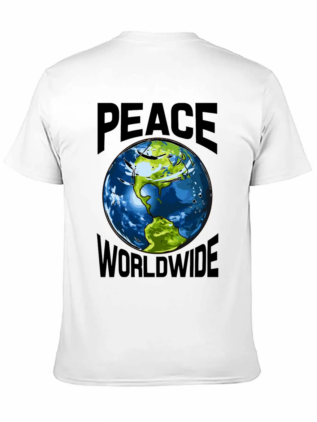 Peace Worldwide Mother Earth Pacifist Hipster Stylish Everyday T-Shirt – Unisex Basic Cotton Tee