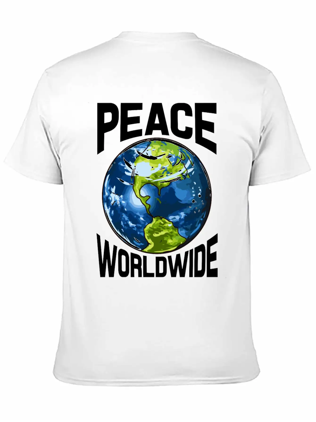 Peace Worldwide Mother Earth Pacifist Hipster Stylish Everyday T-Shirt – Unisex Basic Cotton Tee