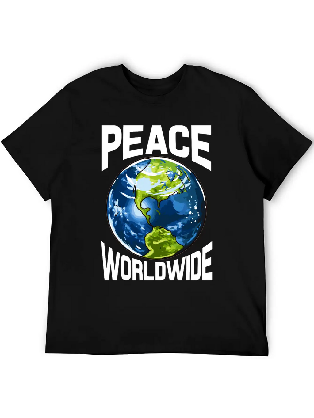 Peace Worldwide Mother Earth Pacifist Hipster Stylish Everyday T-Shirt – Unisex Basic Cotton Tee