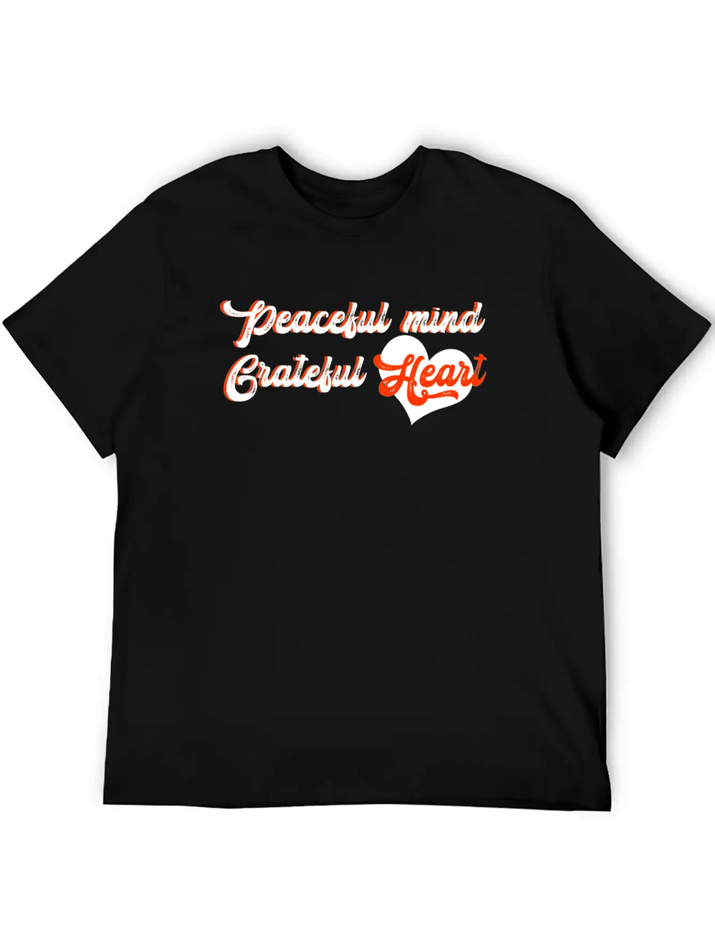 Peaceful Mind Grateful Heart Breathable Soft Cotton T-Shirt – Timeless Casual Look