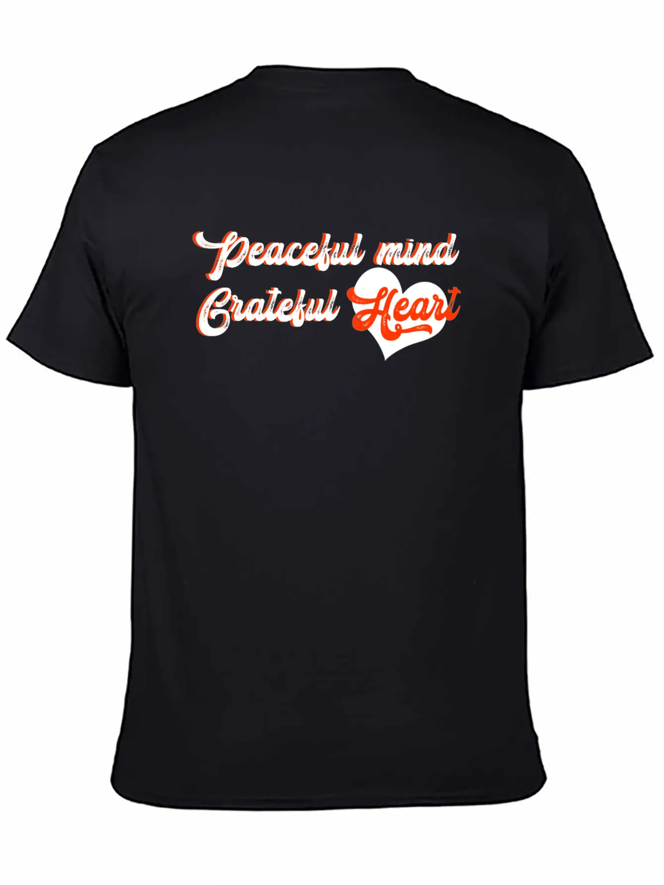 Peaceful Mind Grateful Heart Breathable Soft Cotton T-Shirt – Timeless Casual Look
