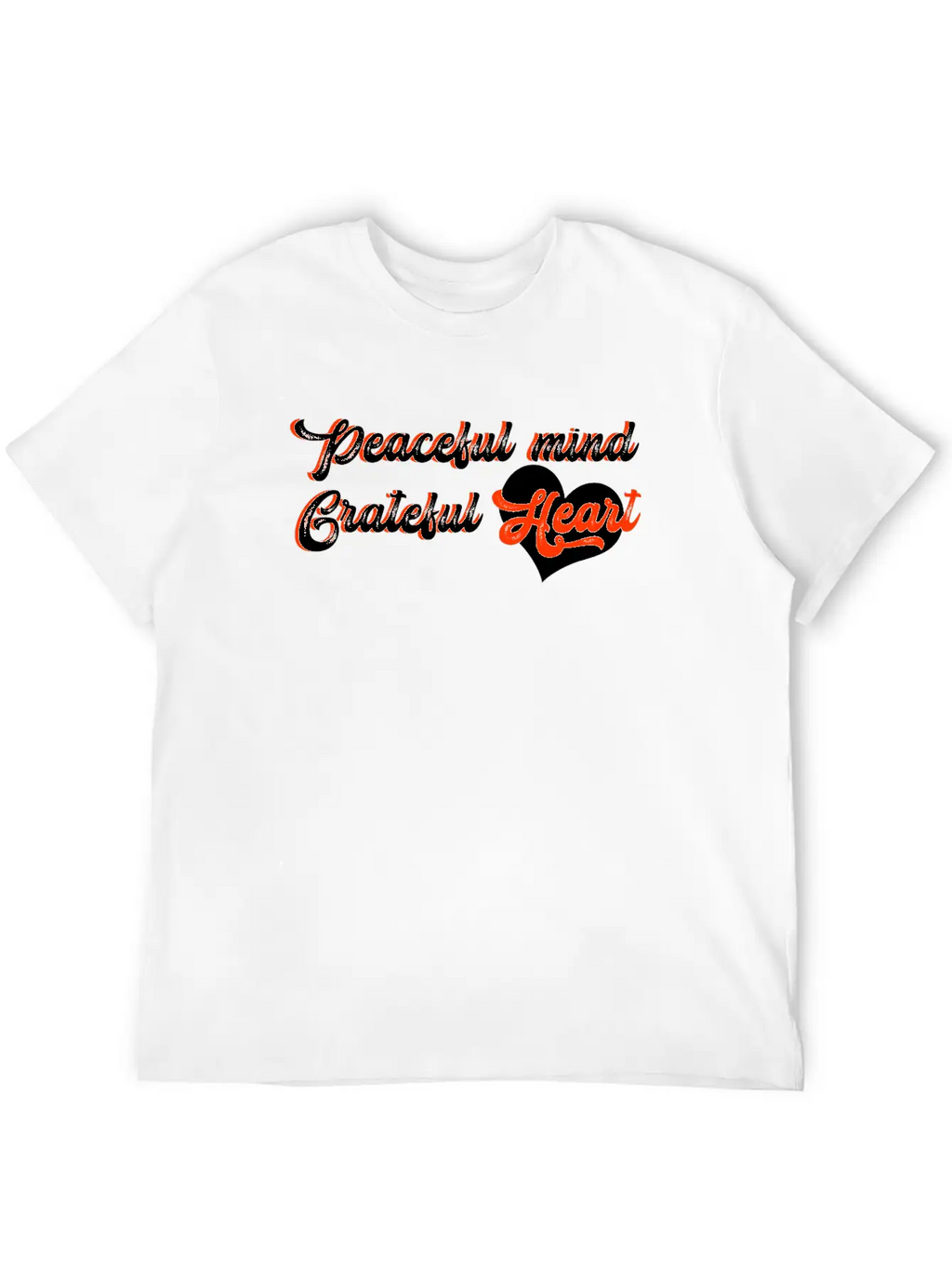 Peaceful Mind Grateful Heart Breathable Soft Cotton T-Shirt – Timeless Casual Look