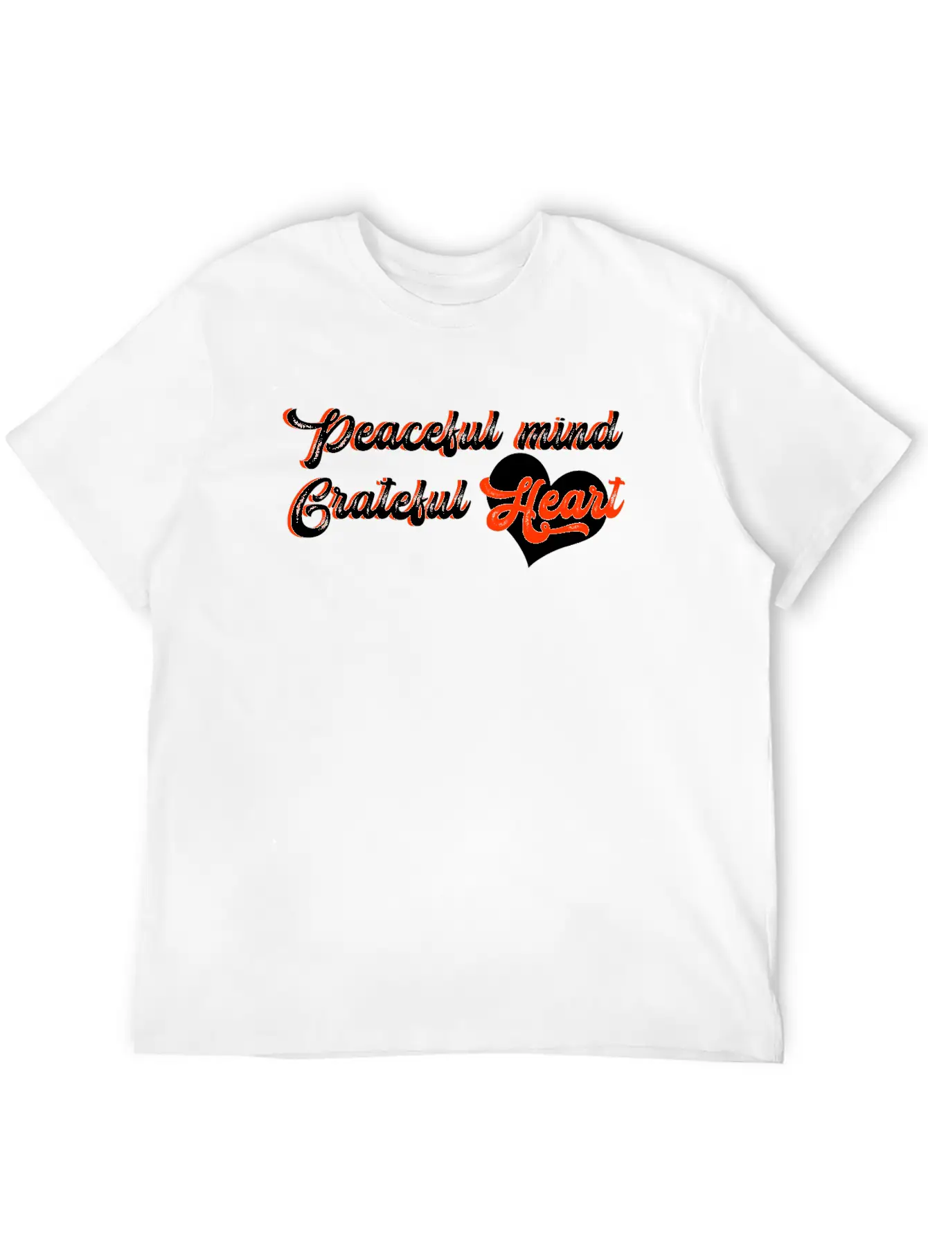 Peaceful Mind Grateful Heart Breathable Soft Cotton T-Shirt – Timeless Casual Look
