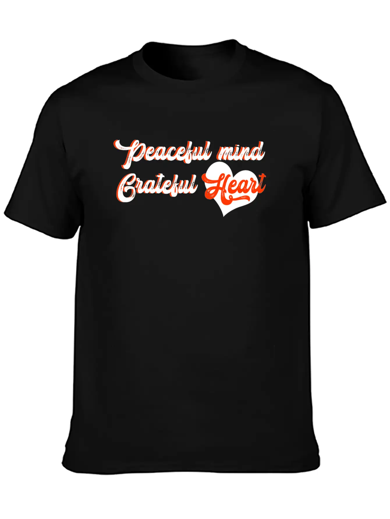 Peaceful Mind Grateful Heart Breathable Soft Cotton T-Shirt – Timeless Casual Look