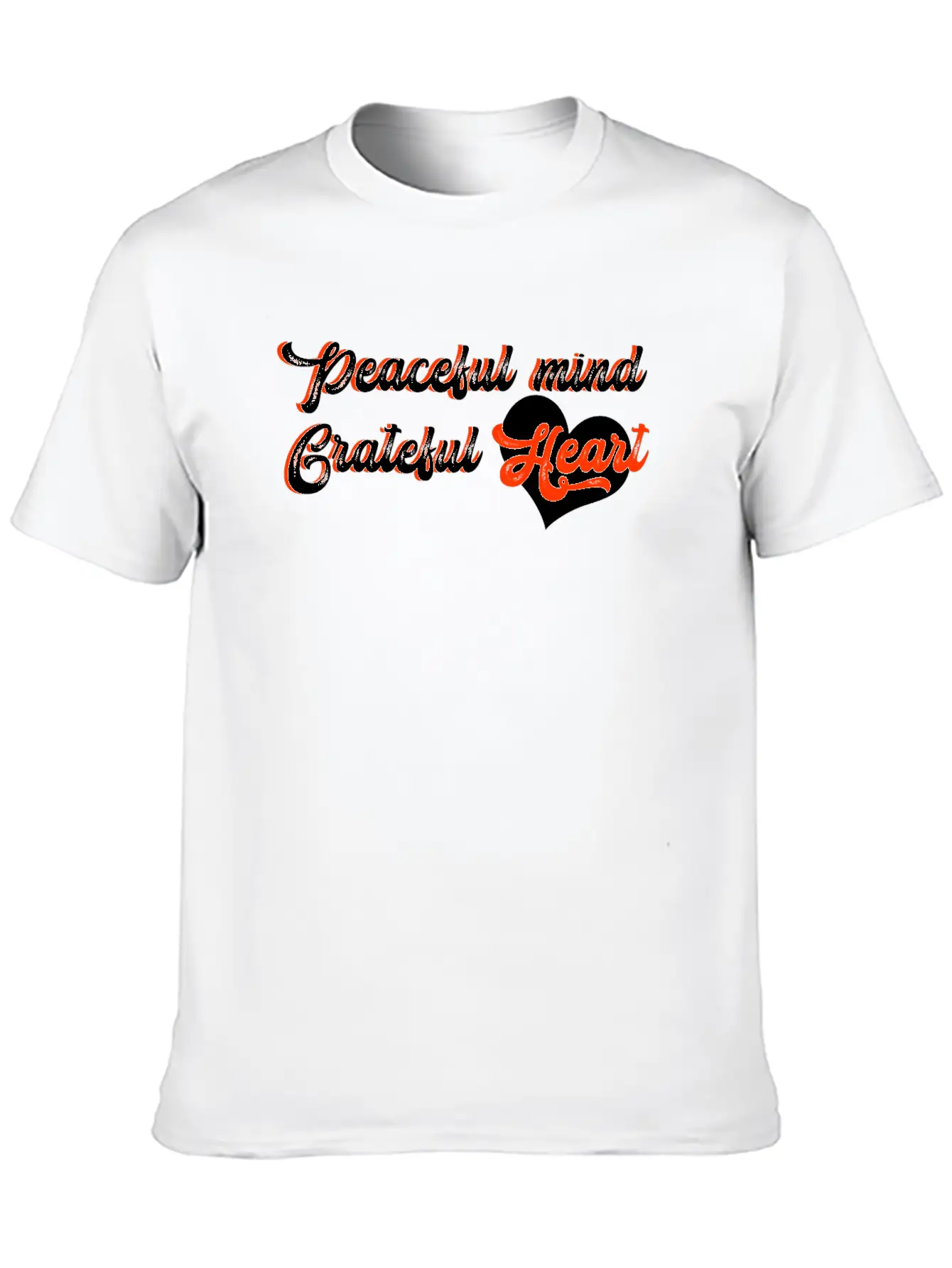 Peaceful Mind Grateful Heart Breathable Soft Cotton T-Shirt – Timeless Casual Look