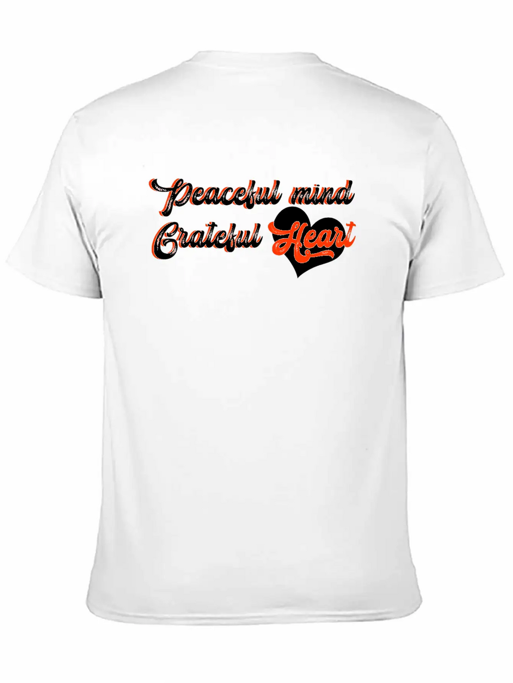 Peaceful Mind Grateful Heart Breathable Soft Cotton T-Shirt – Timeless Casual Look
