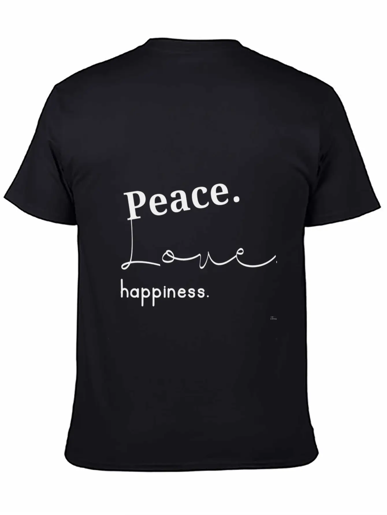 Peace,love And Happiness Breathable Soft Cotton T-Shirt – Timeless Casual Look
