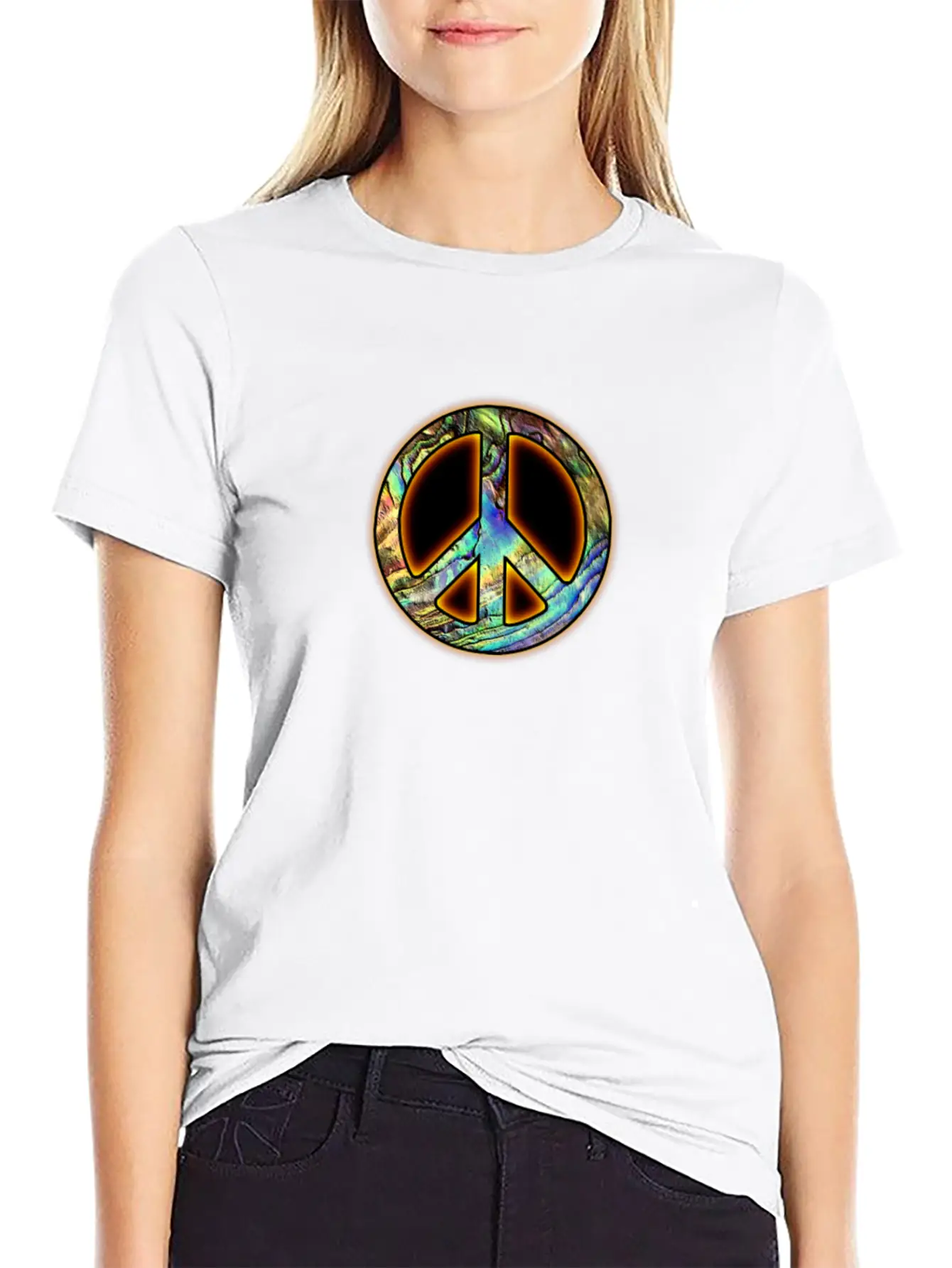 PeaceLove Music Decor Unisex Casual T-Shirt – Clean Design For Daily Comfort
