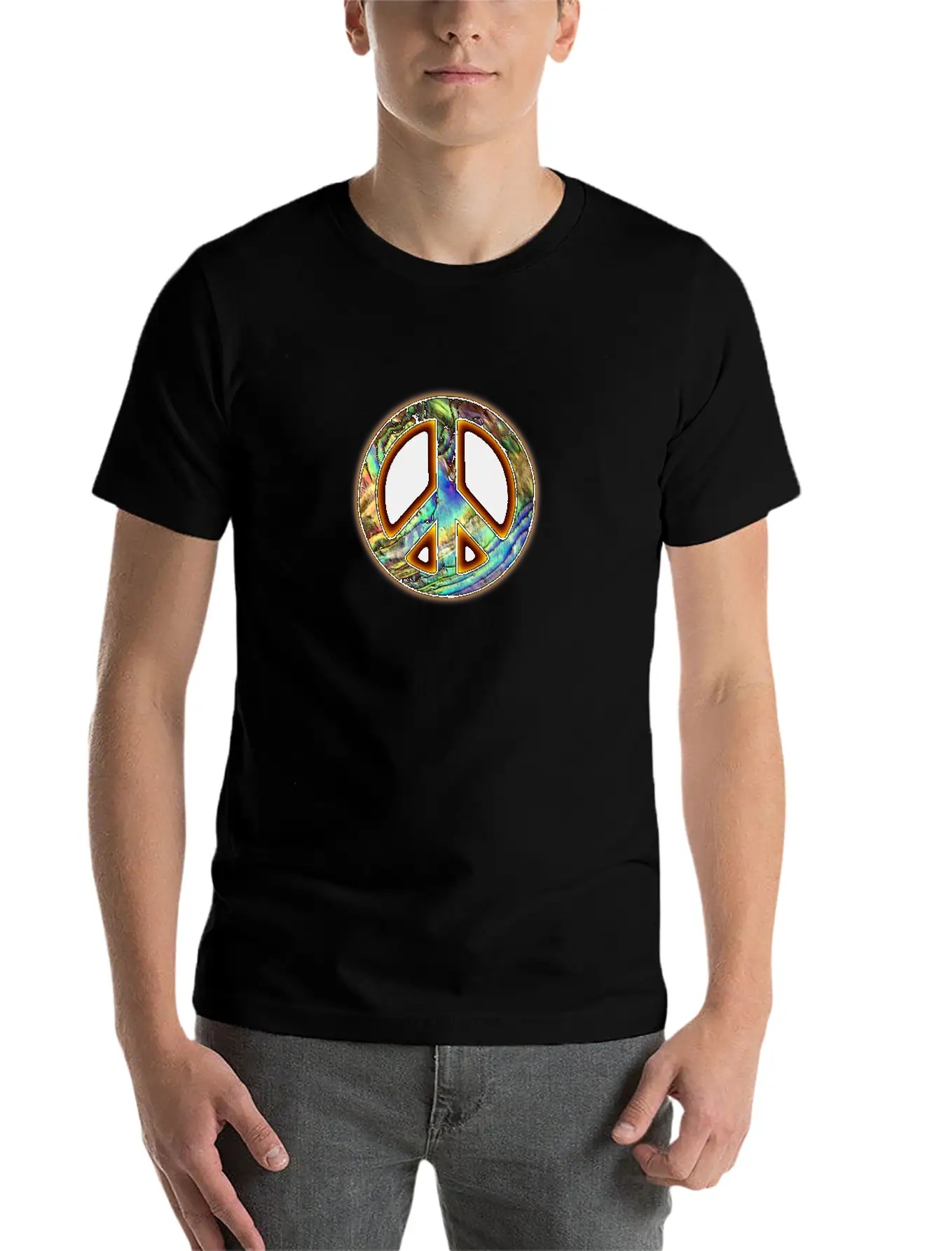 PeaceLove Music Decor Unisex Casual T-Shirt – Clean Design For Daily Comfort