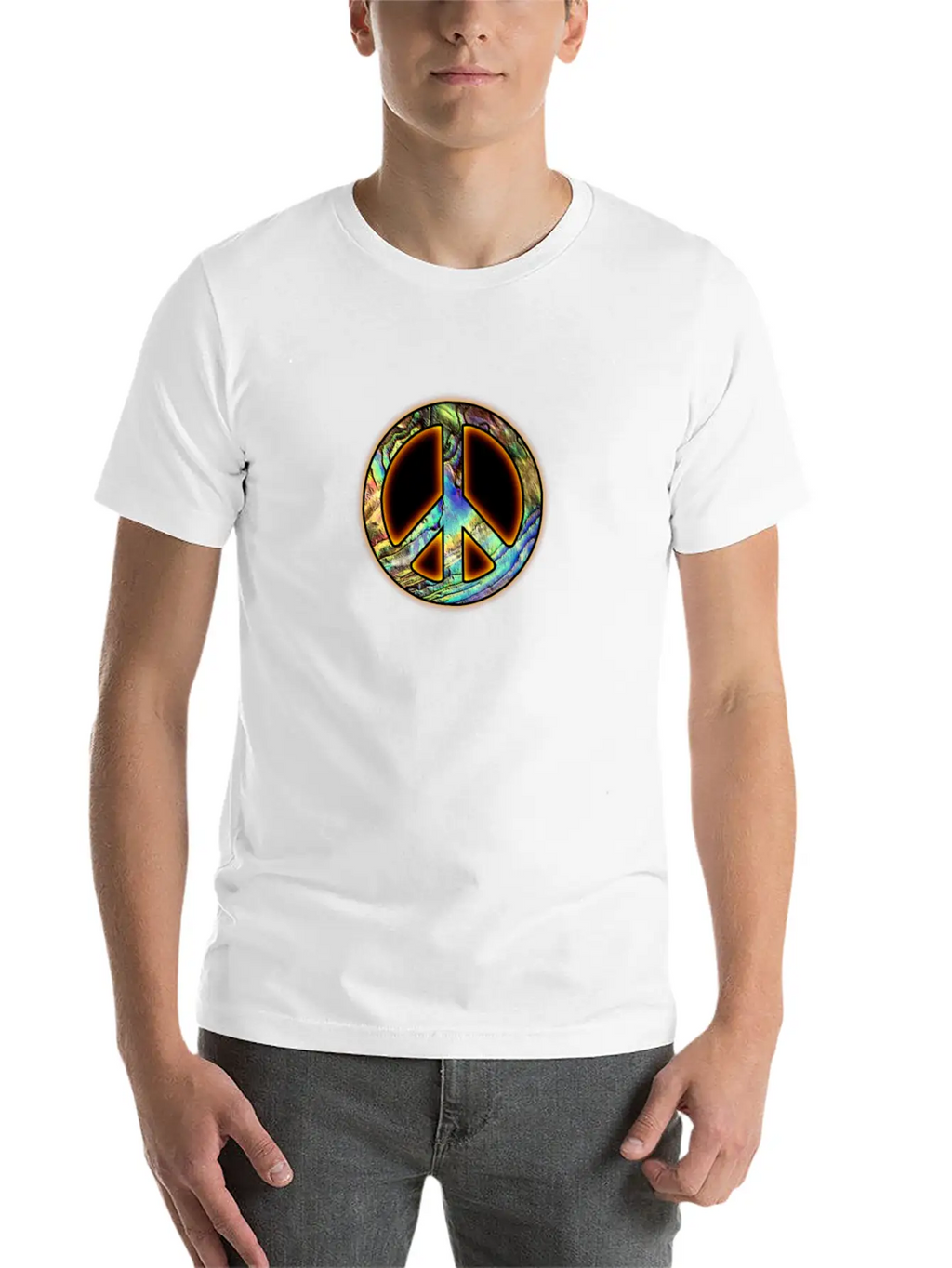 PeaceLove Music Decor Unisex Casual T-Shirt – Clean Design For Daily Comfort