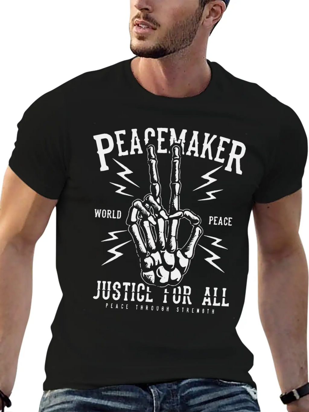 Peacemaker Justice For All Peace Sign Freedom Gift Unisex Casual T-Shirt – Clean Design For Daily Comfort