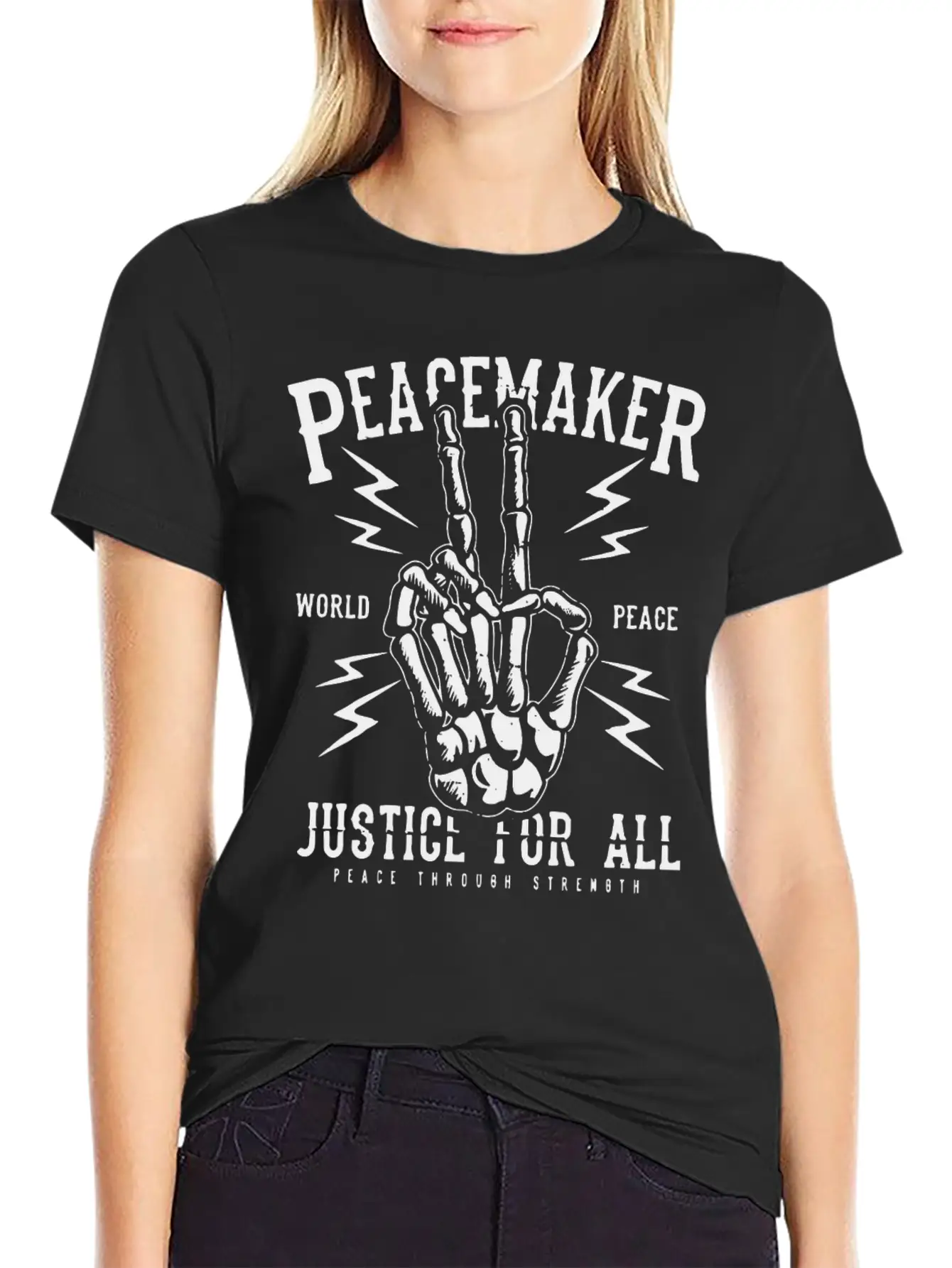 Peacemaker Justice For All Peace Sign Freedom Gift Unisex Casual T-Shirt – Clean Design For Daily Comfort