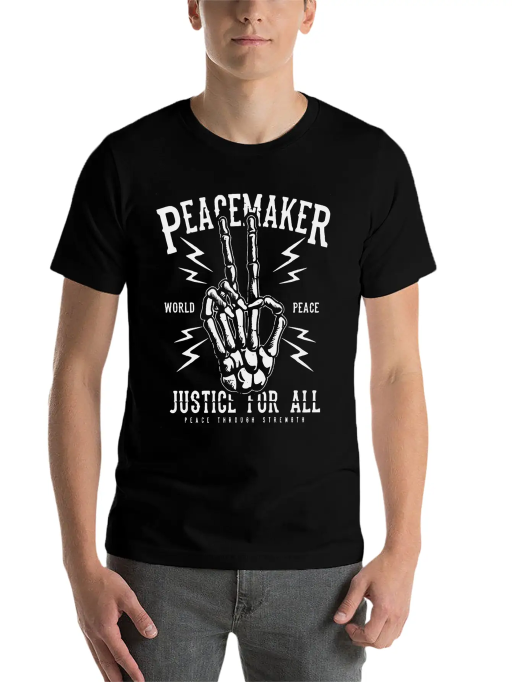 Peacemaker Justice For All Peace Sign Freedom Gift Unisex Casual T-Shirt – Clean Design For Daily Comfort