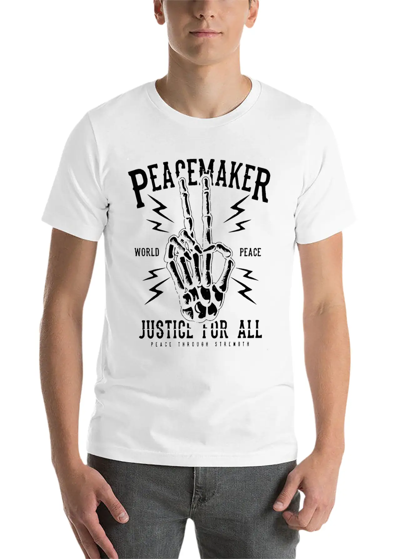 Peacemaker Justice For All Peace Sign Freedom Gift Unisex Casual T-Shirt – Clean Design For Daily Comfort