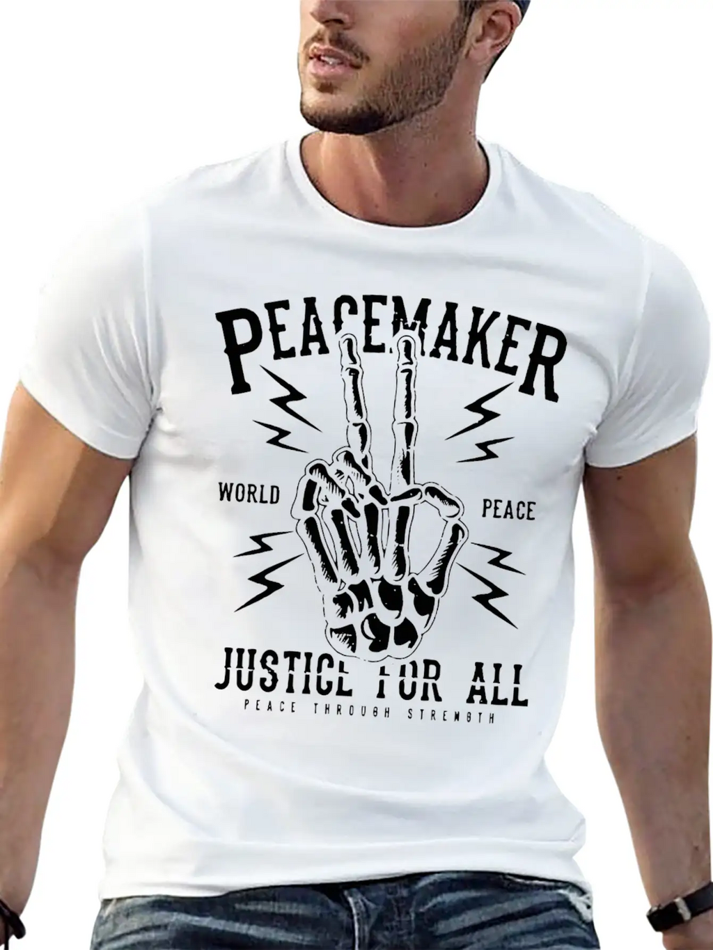 Peacemaker Justice For All Peace Sign Freedom Gift Unisex Casual T-Shirt – Clean Design For Daily Comfort