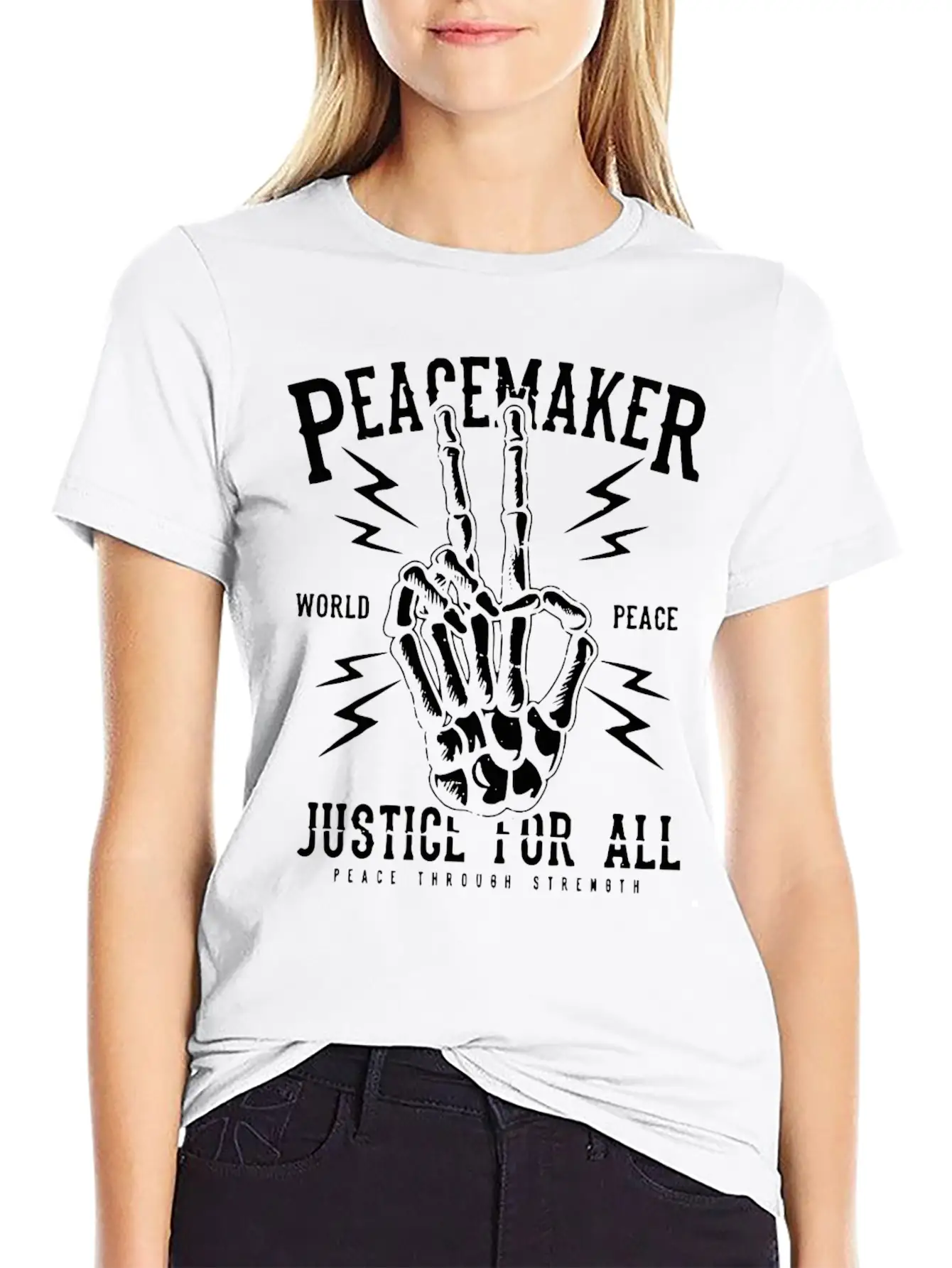 Peacemaker Justice For All Peace Sign Freedom Gift Unisex Casual T-Shirt – Clean Design For Daily Comfort