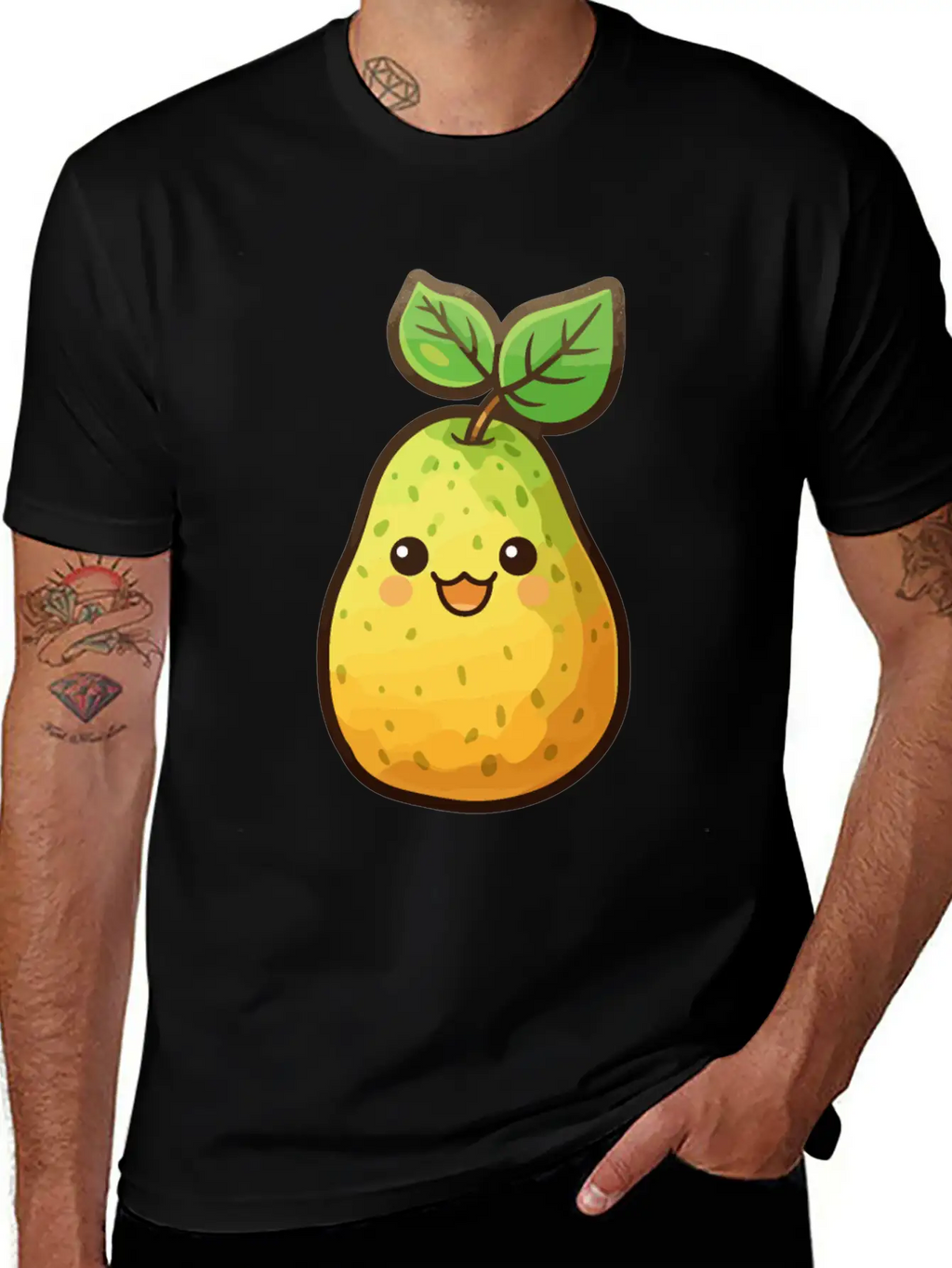 Pear Kawaii Unisex Casual T-Shirt – Clean Design For Daily Comfort