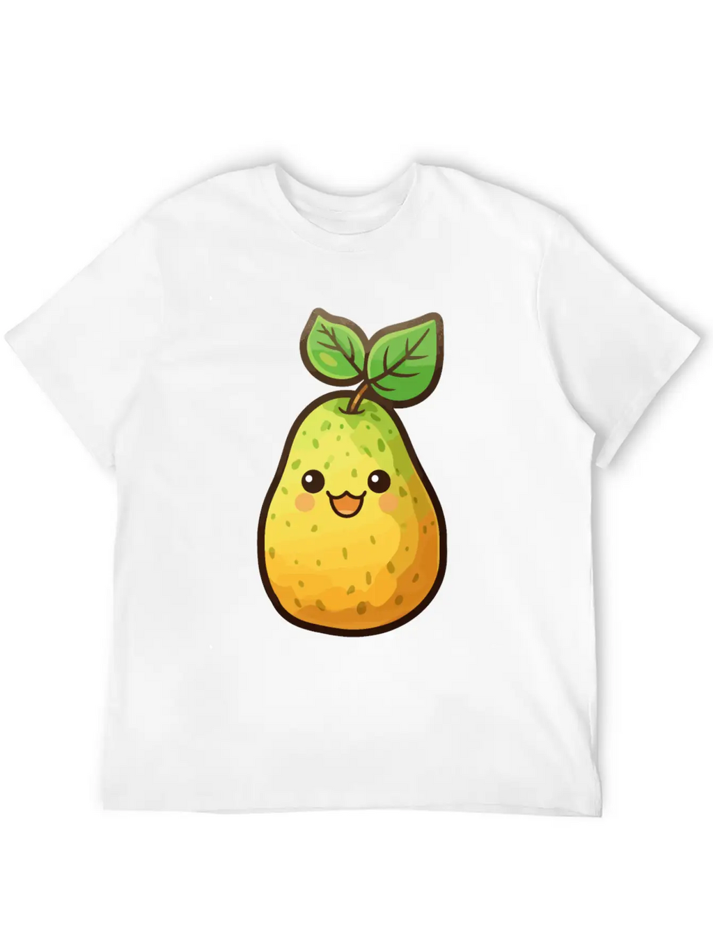 Pear Kawaii Unisex Casual T-Shirt – Clean Design For Daily Comfort