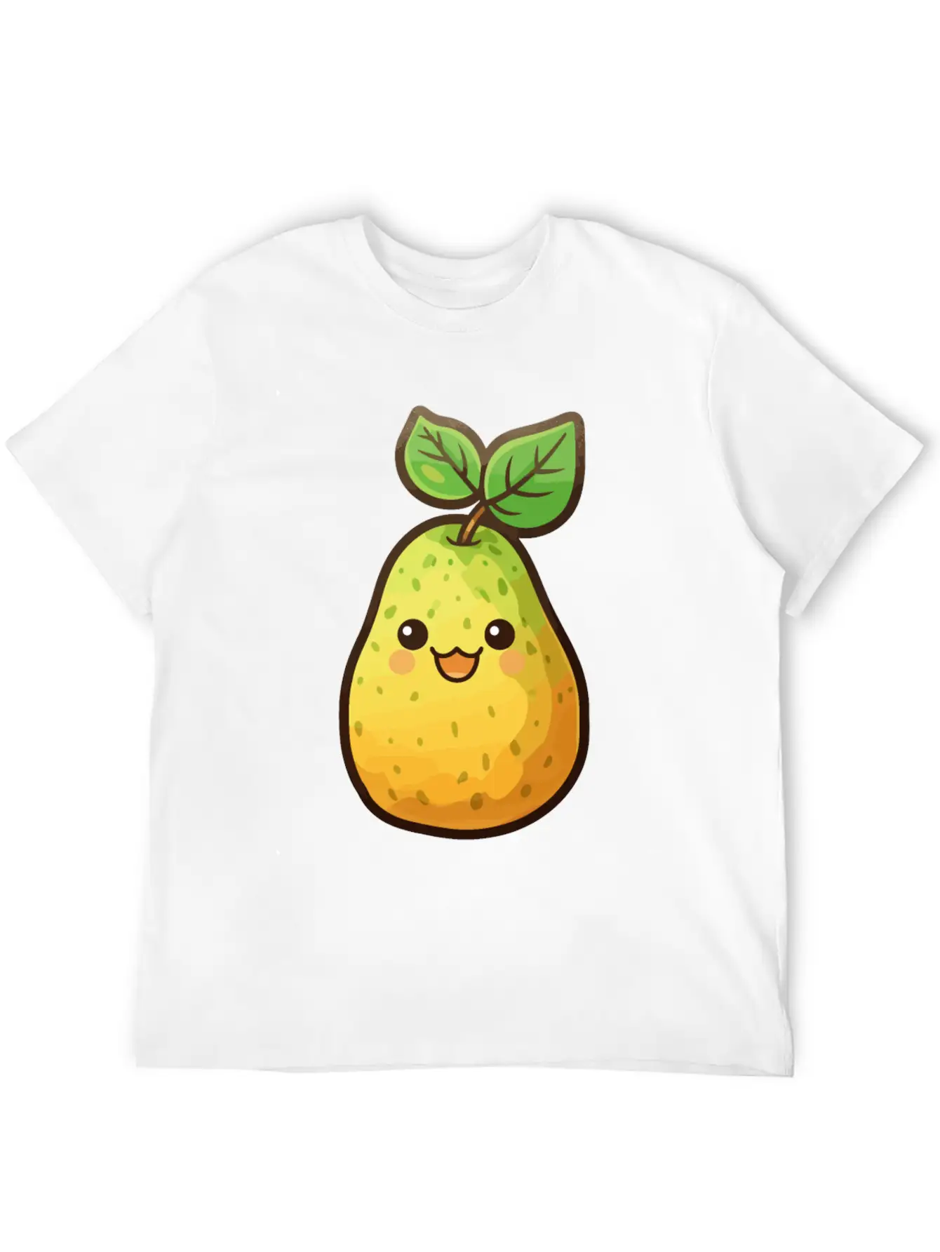 Pear Kawaii Unisex Casual T-Shirt – Clean Design For Daily Comfort