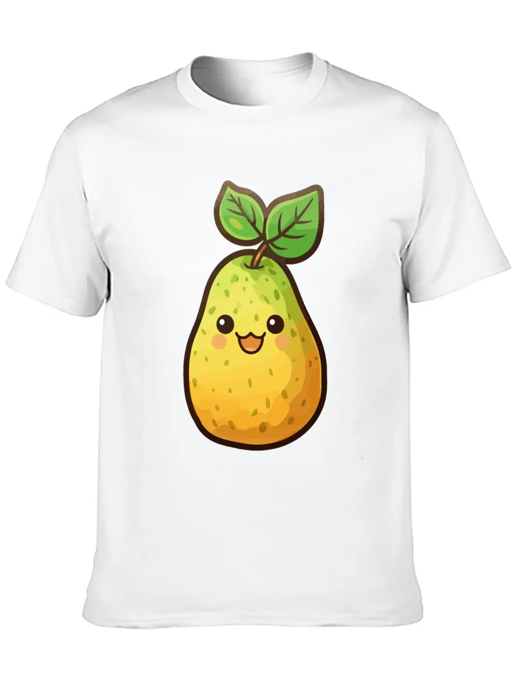 Pear Kawaii Unisex Casual T-Shirt – Clean Design For Daily Comfort