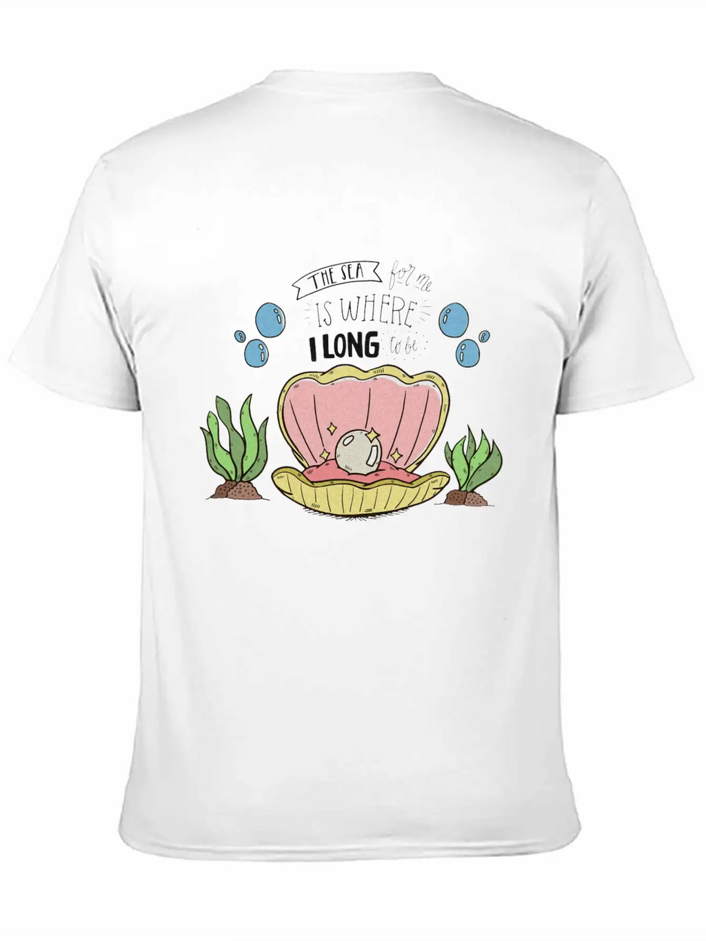 Pearl In A Shell Vector Illustration Unisex Casual T-Shirt – Clean Design For Daily Comfort
