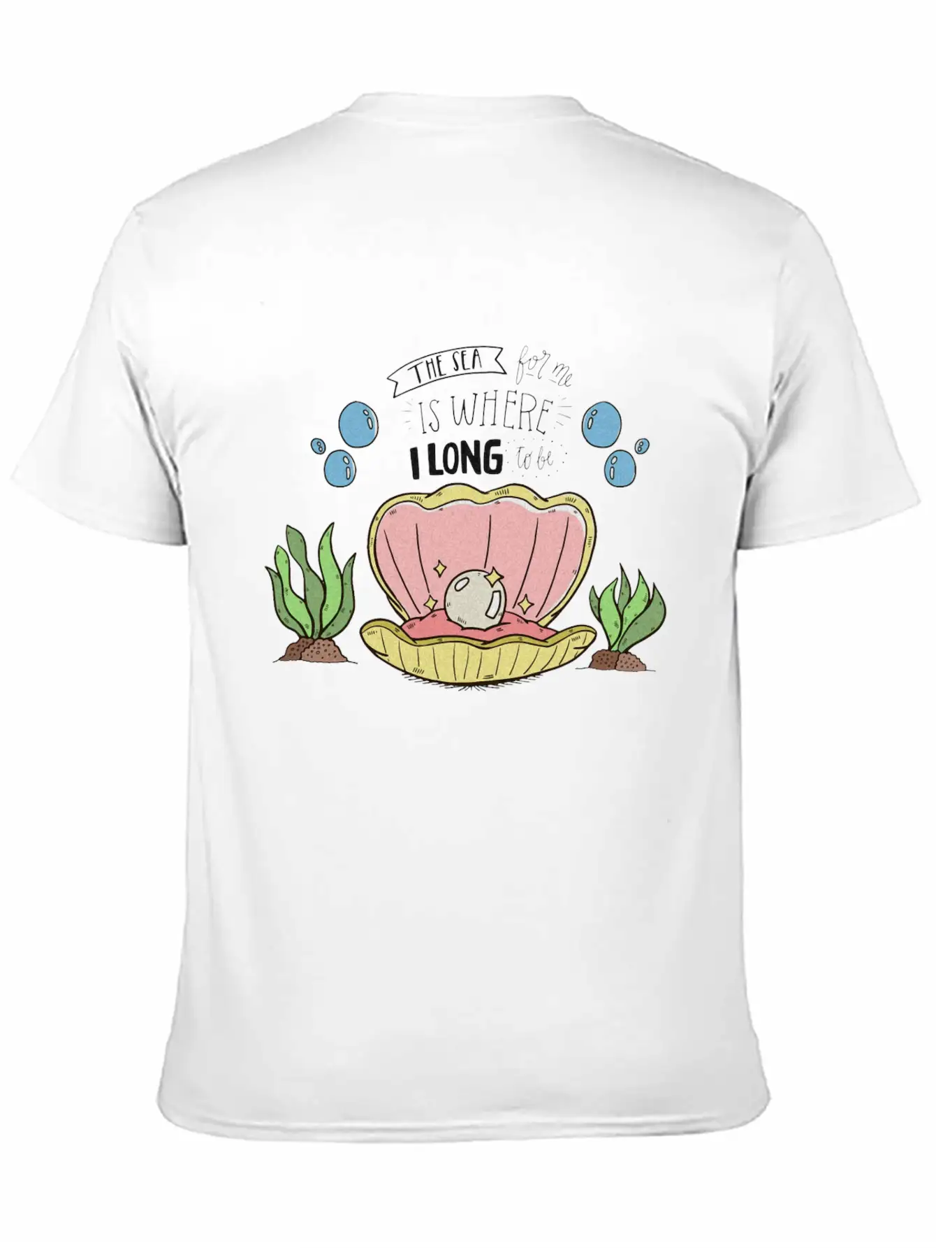 Pearl In A Shell Vector Illustration Unisex Casual T-Shirt – Clean Design For Daily Comfort