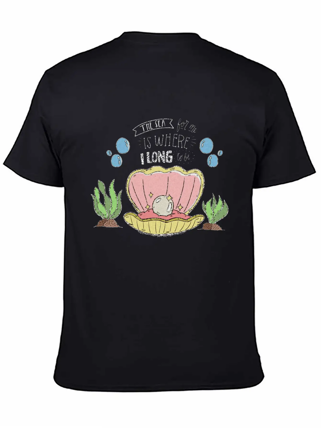 Pearl In A Shell Vector Illustration Unisex Casual T-Shirt – Clean Design For Daily Comfort