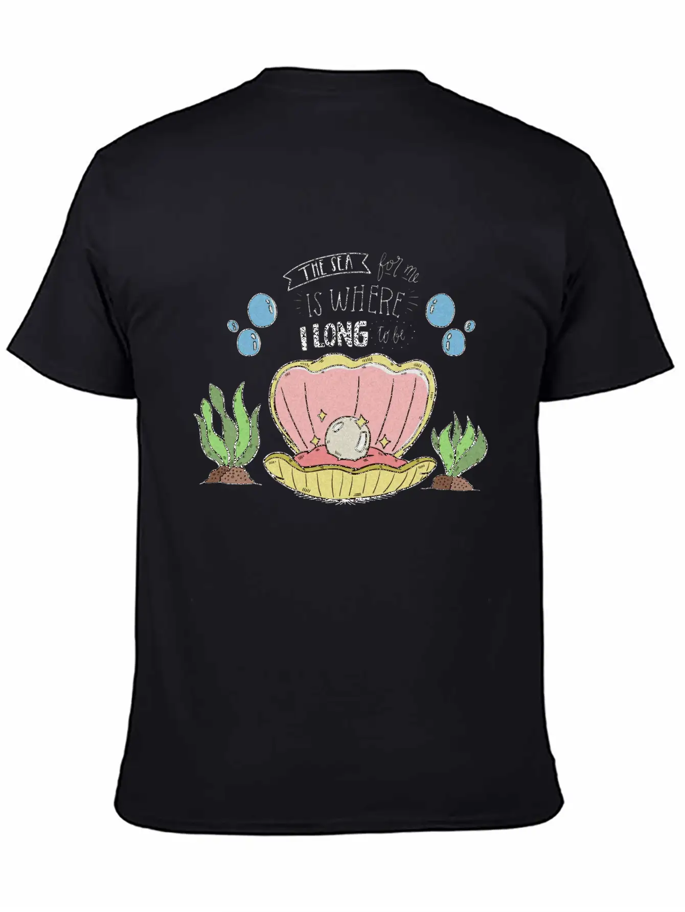 Pearl In A Shell Vector Illustration Unisex Casual T-Shirt – Clean Design For Daily Comfort