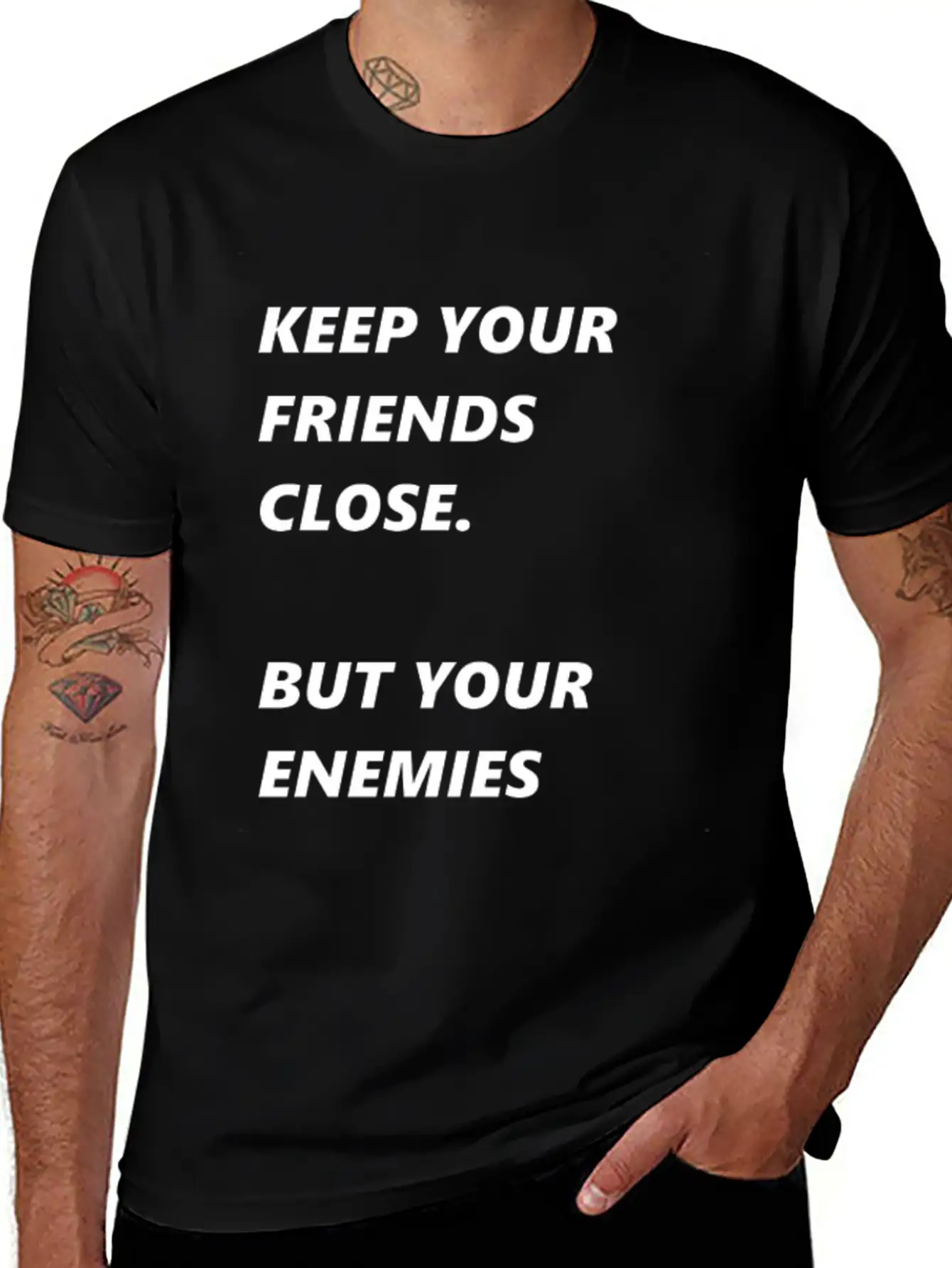 Pearl Of Wisdom Enemies Friends Breathable Soft Cotton T-Shirt – Timeless Casual Look