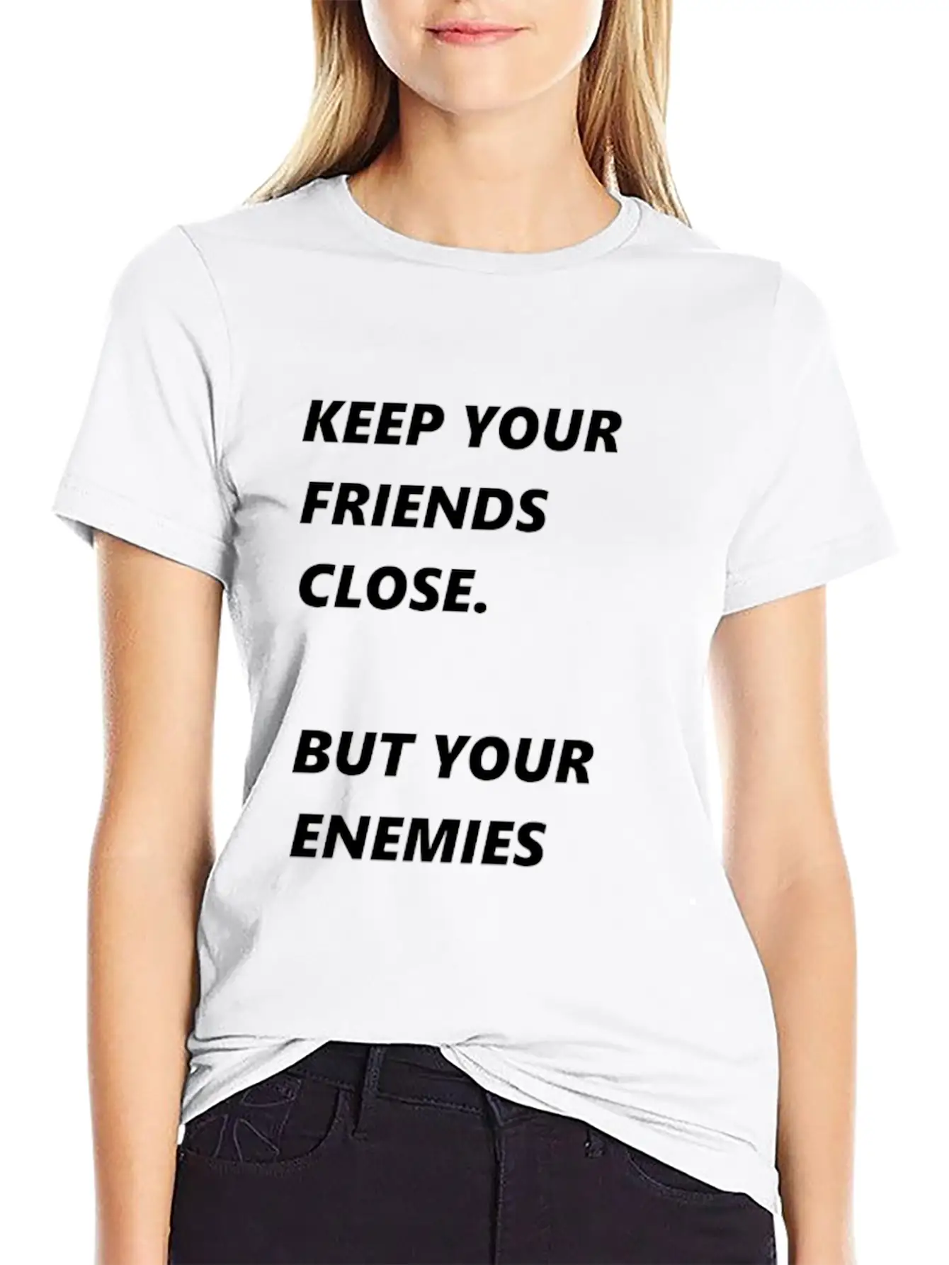 Pearl Of Wisdom Enemies Friends Breathable Soft Cotton T-Shirt – Timeless Casual Look